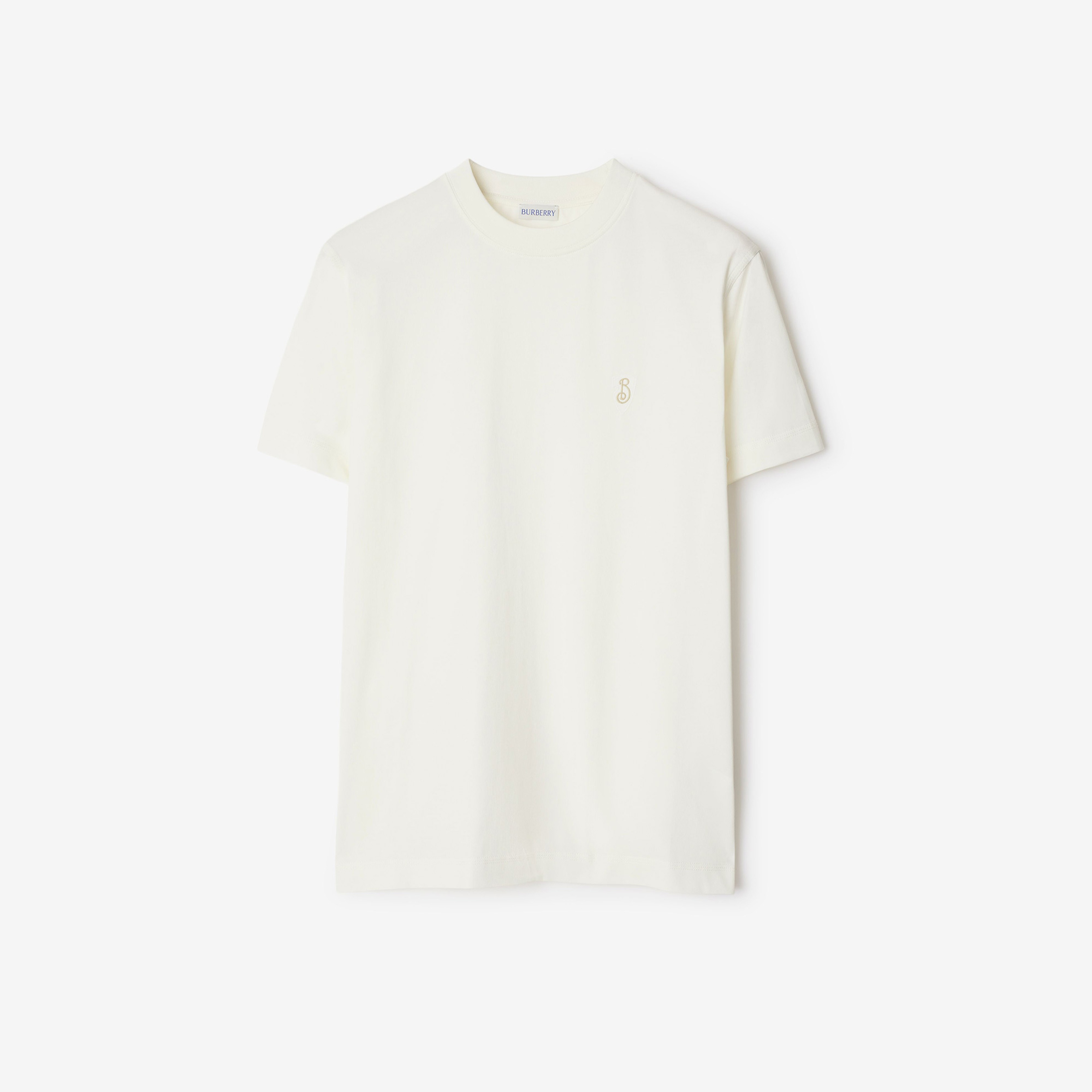 Burberry For Cotton Erkek Beyaz T-Shirt