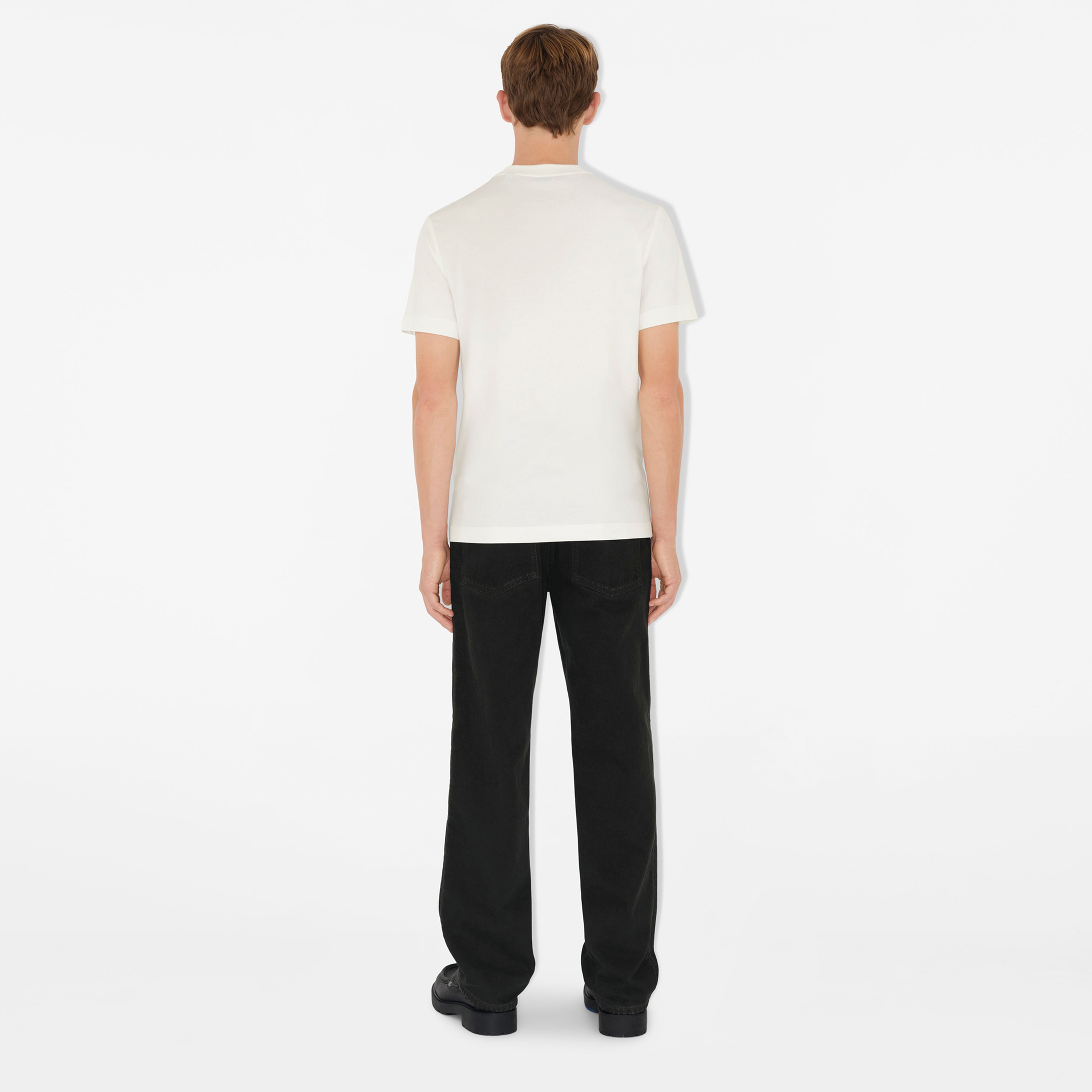 Burberry For Cotton Erkek Beyaz T-Shirt