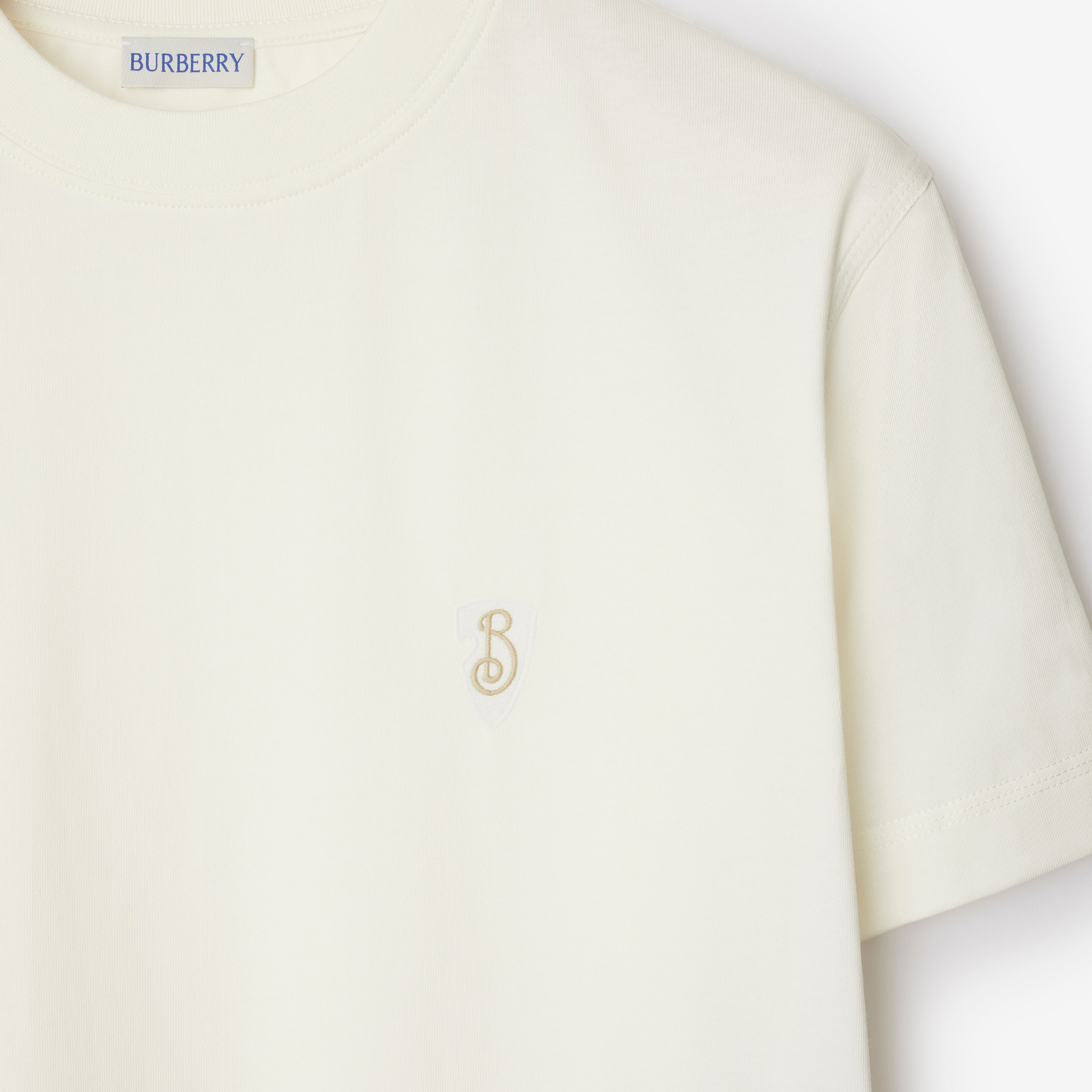 Burberry For Cotton Erkek Beyaz T-Shirt