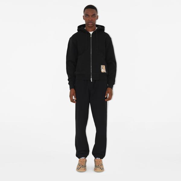 Burberry For Label Cotton Jogging Erkek Siyah Eşofman Altı