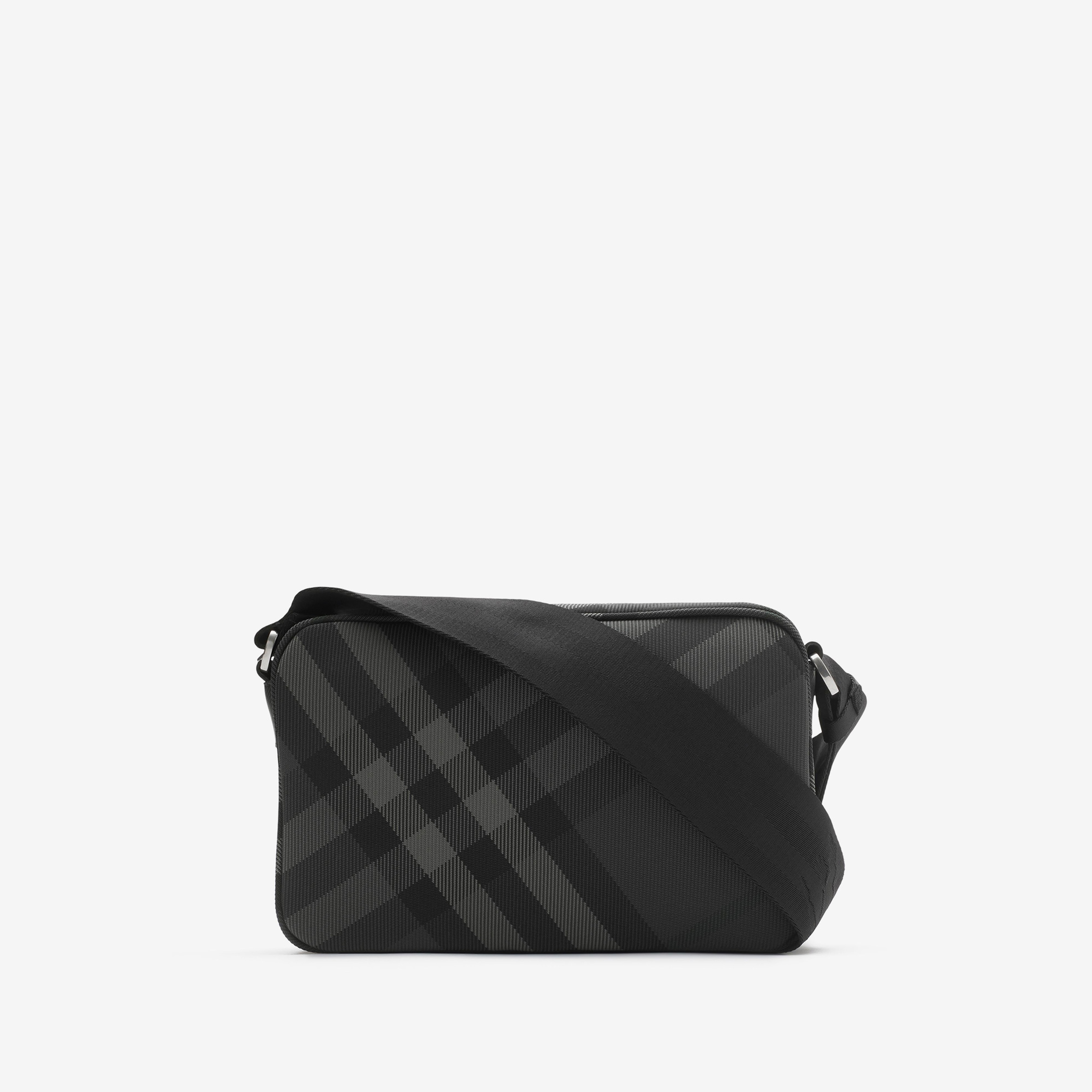 Burberry Heritage Grid Crossbody Erkek Gri Omuz Çantası