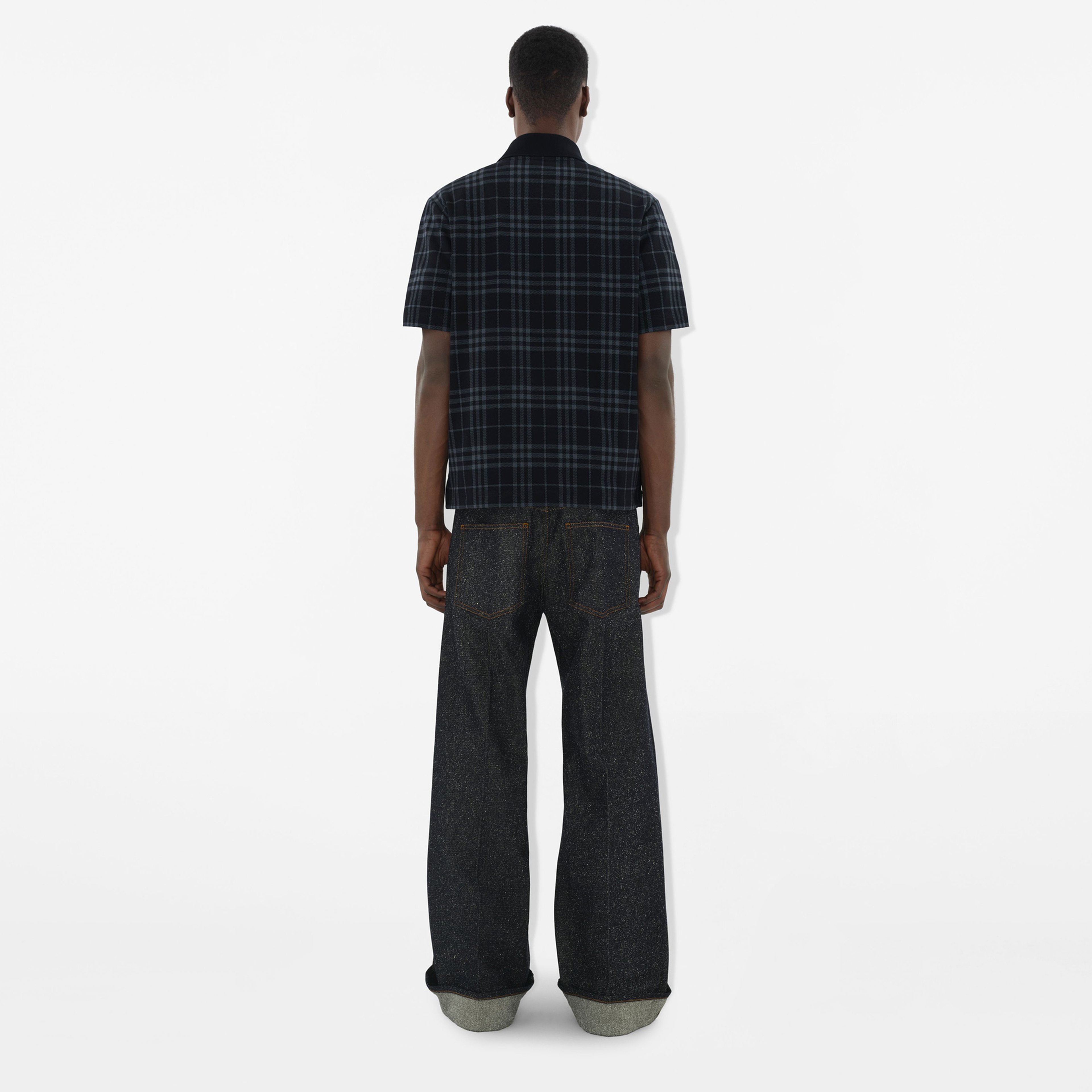 Burberry For Stretch Cotton Blend Erkek Lacivert Polo