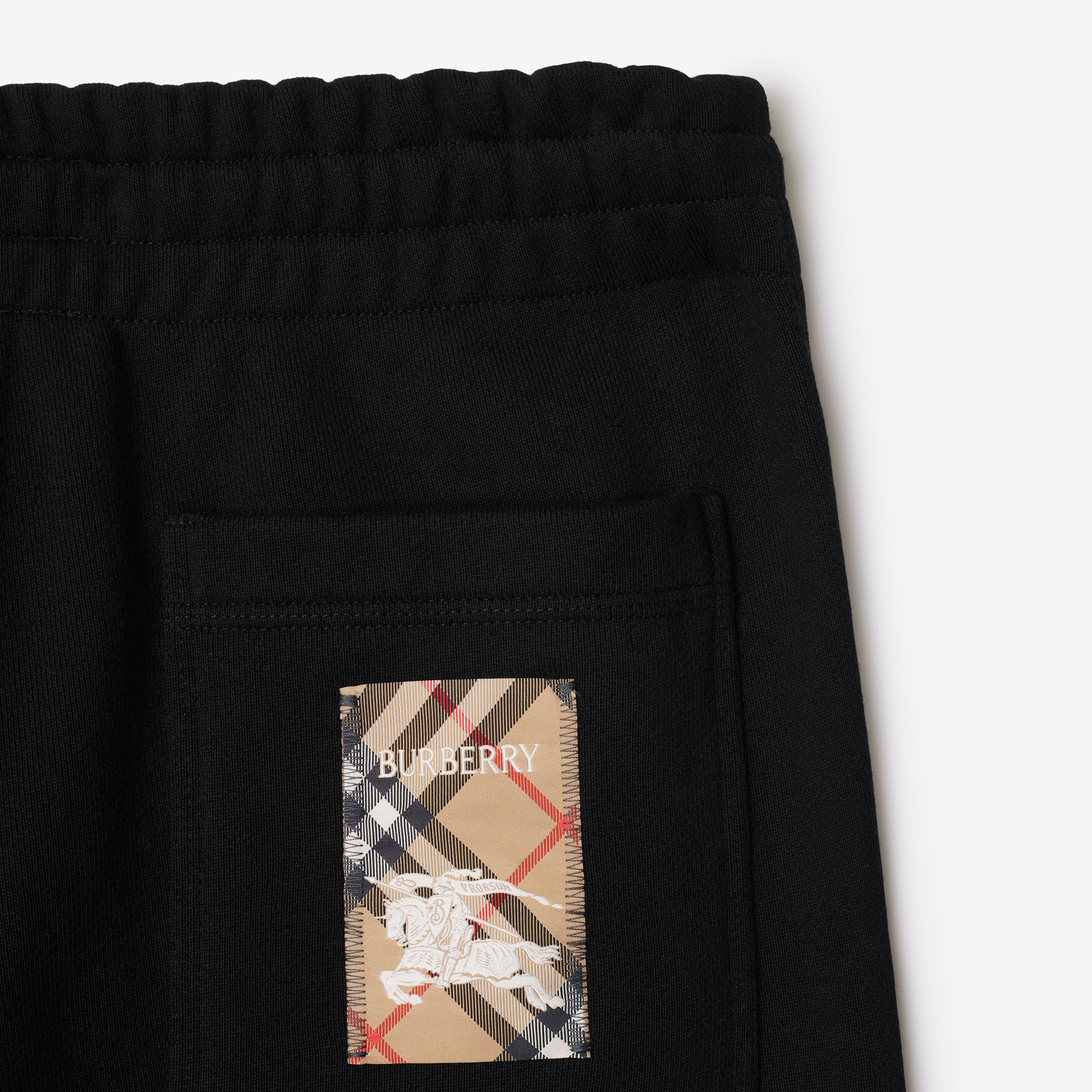 Burberry For Label Cotton Jogging Kadın Siyah Eşofman Altı