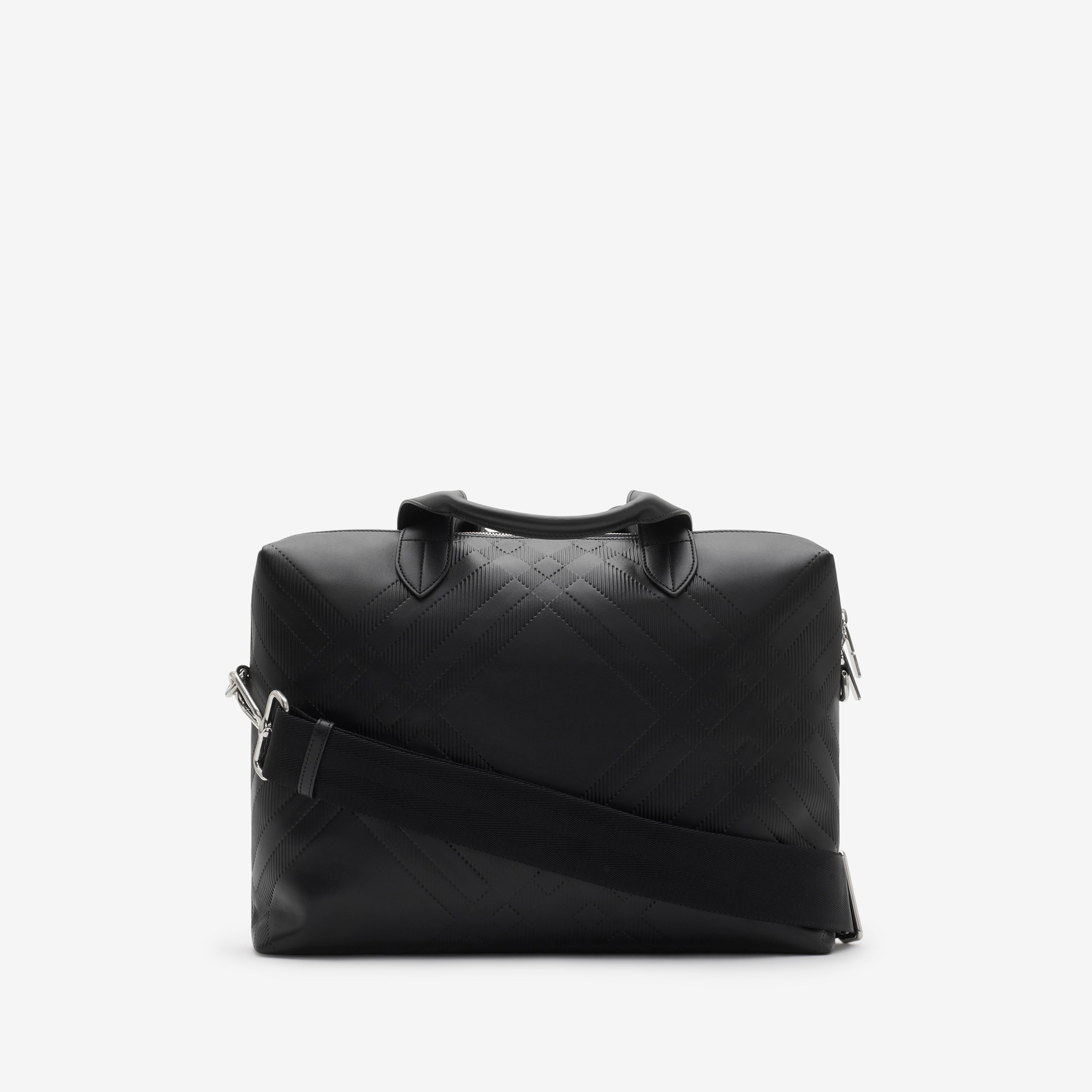 Burberry E5L Embossed Briefcase Erkek Siyah El Çantası