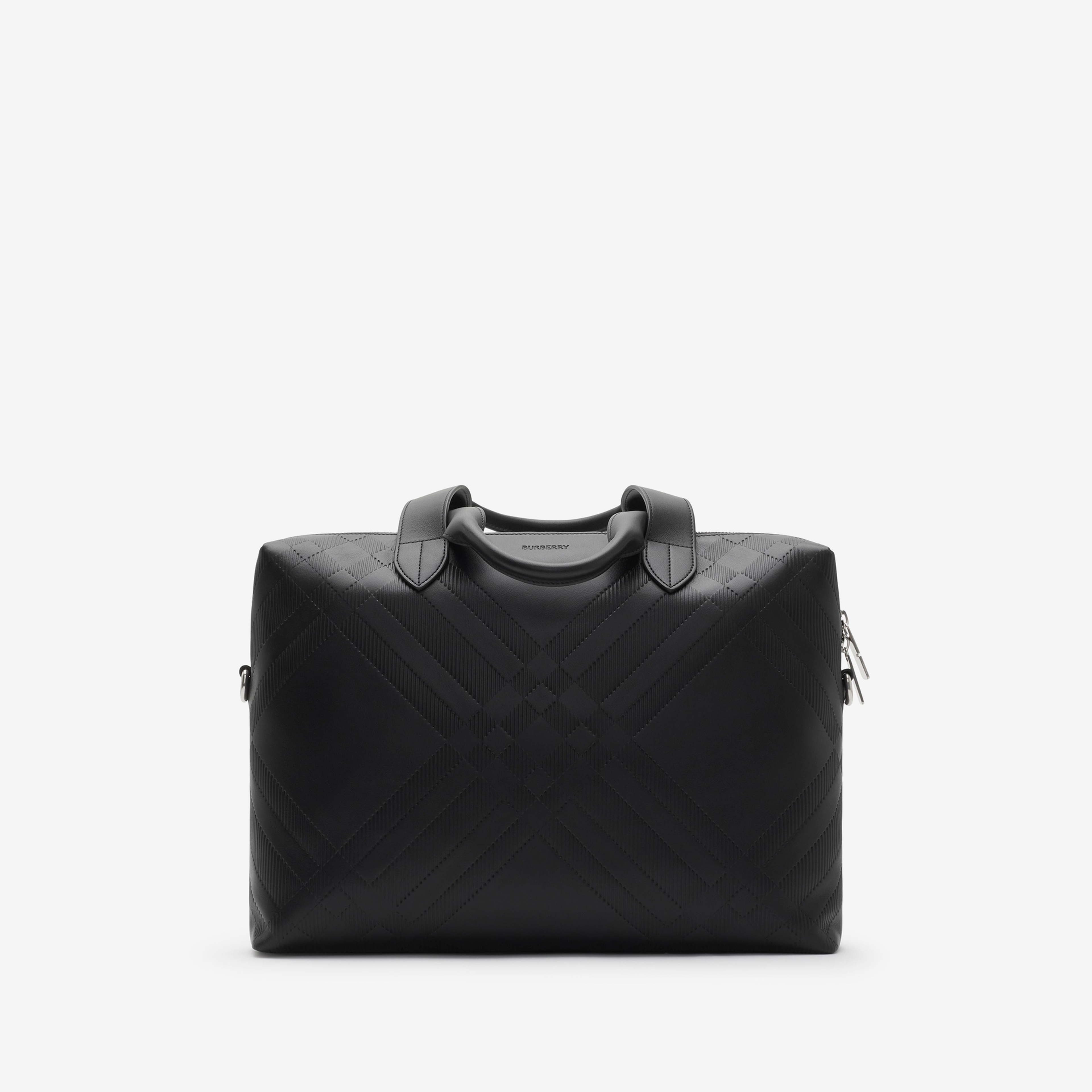 Burberry E5L Embossed Briefcase Erkek Siyah El Çantası