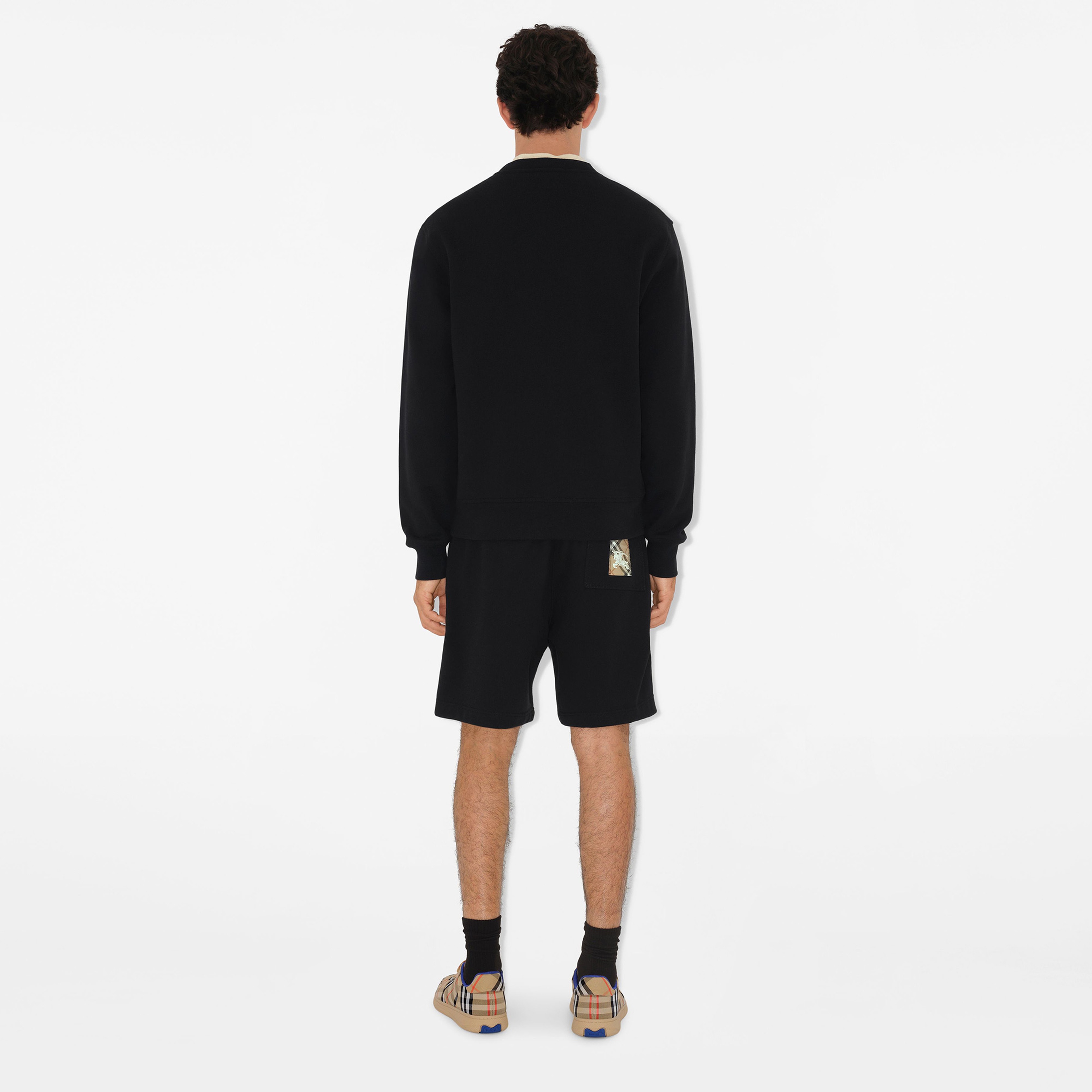 Burberry For Label Cotton Erkek Siyah Şort