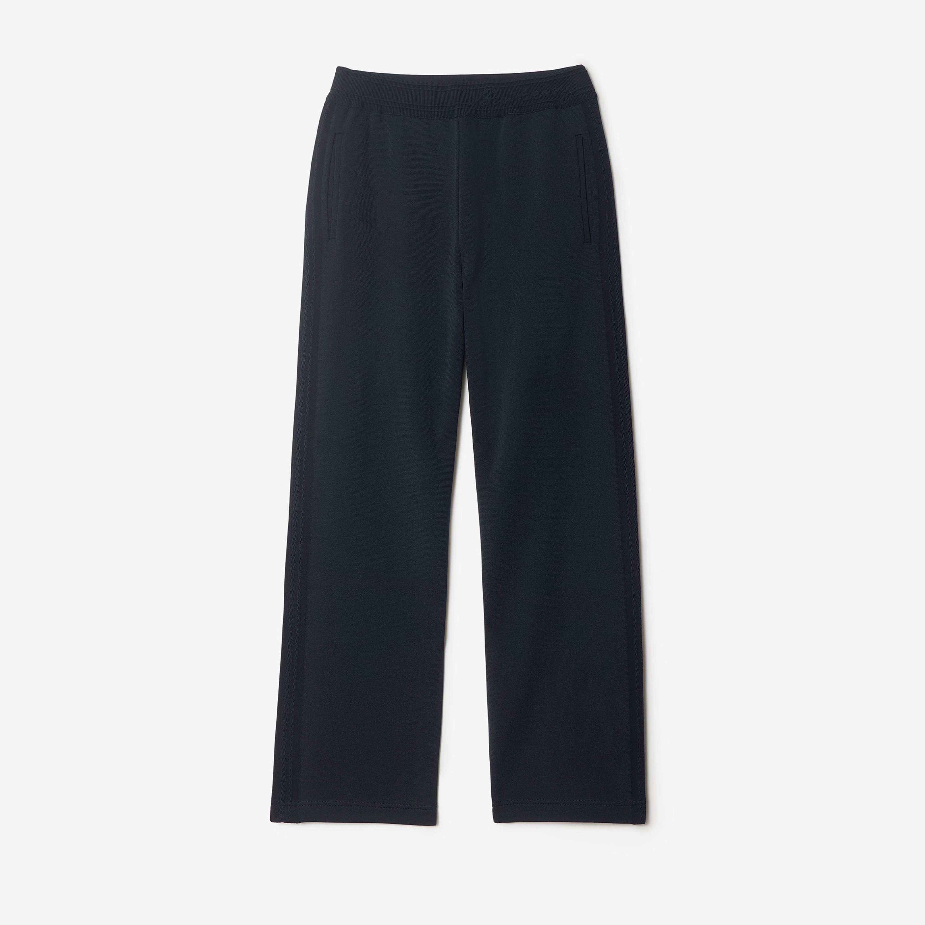 Burberry Uv Viscose Blend Track Erkek Lacivert Pantolon