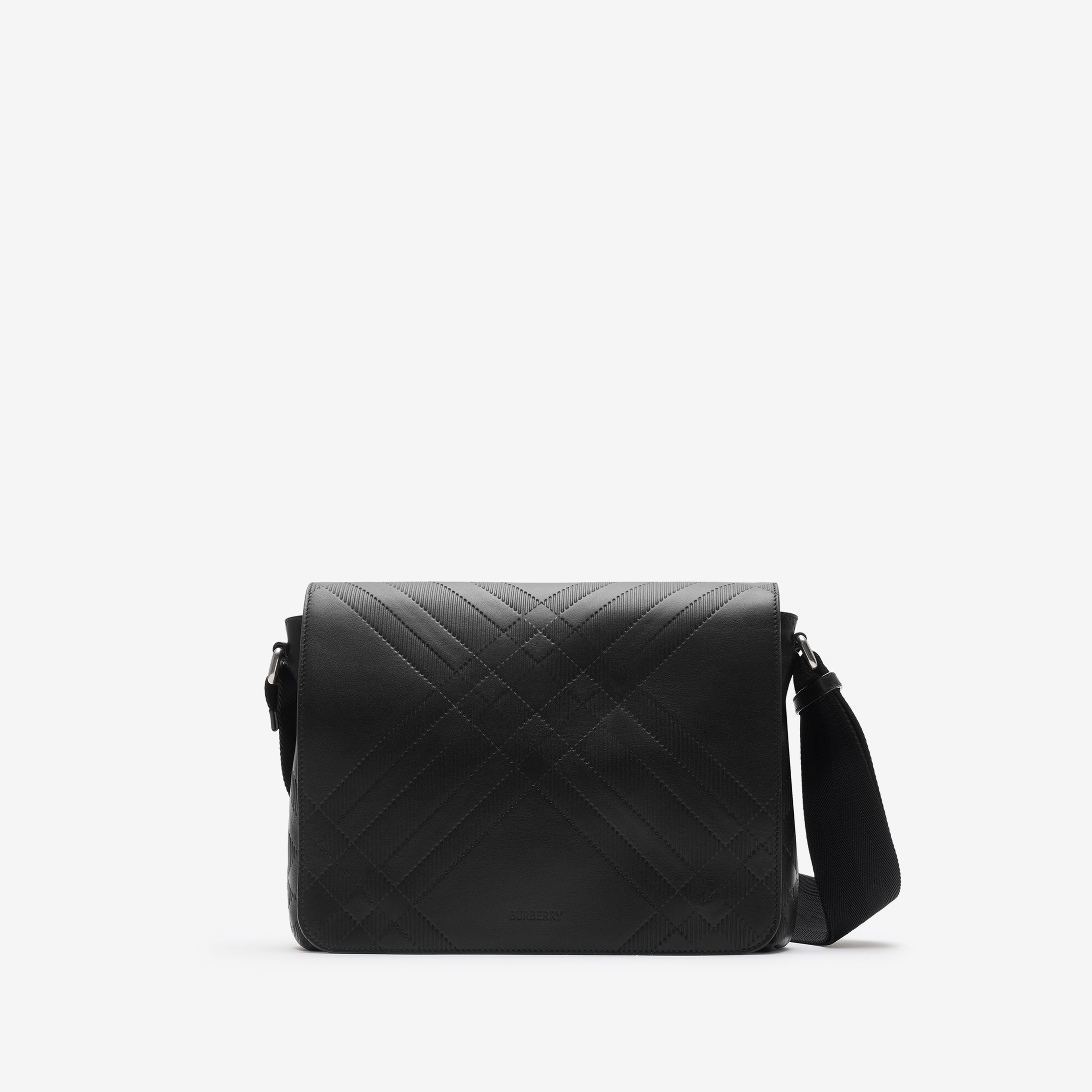 Burberry Messenger E5L Embossed Erkek Siyah Postacı Çantası