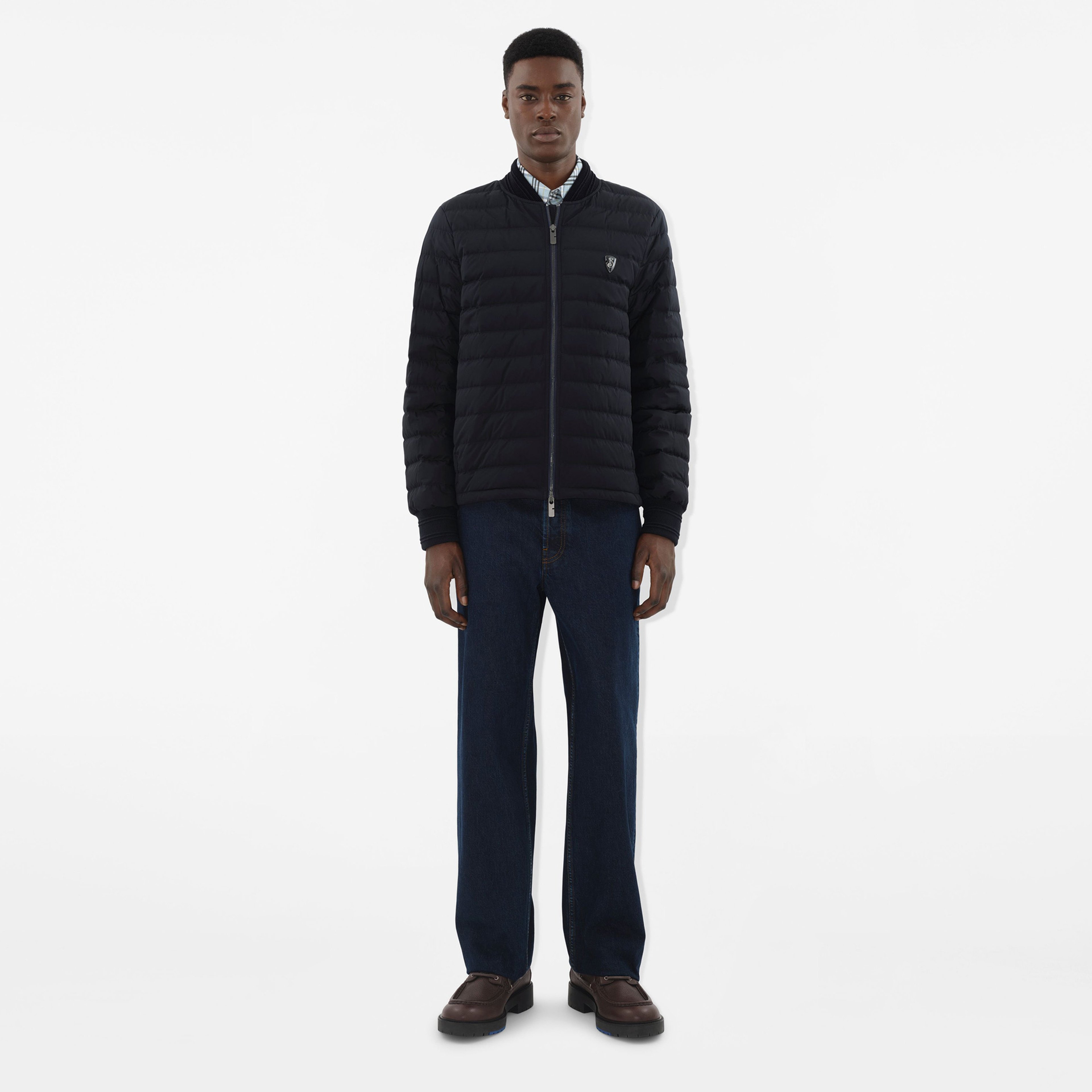 Burberry Tec Puffer Erkek Mavi Mont