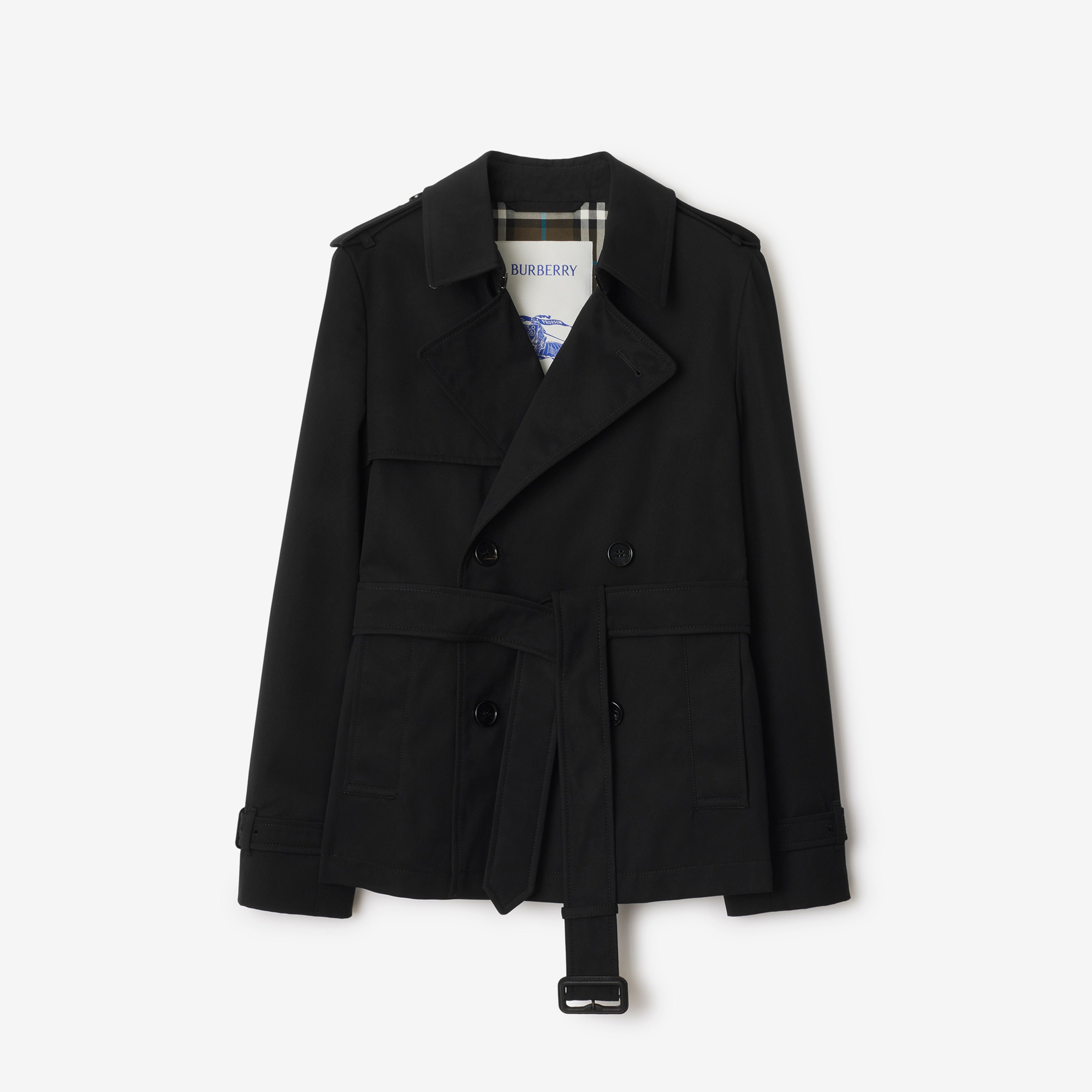 Burberry Cas Cotton Blend Kadın Siyah Trençkot