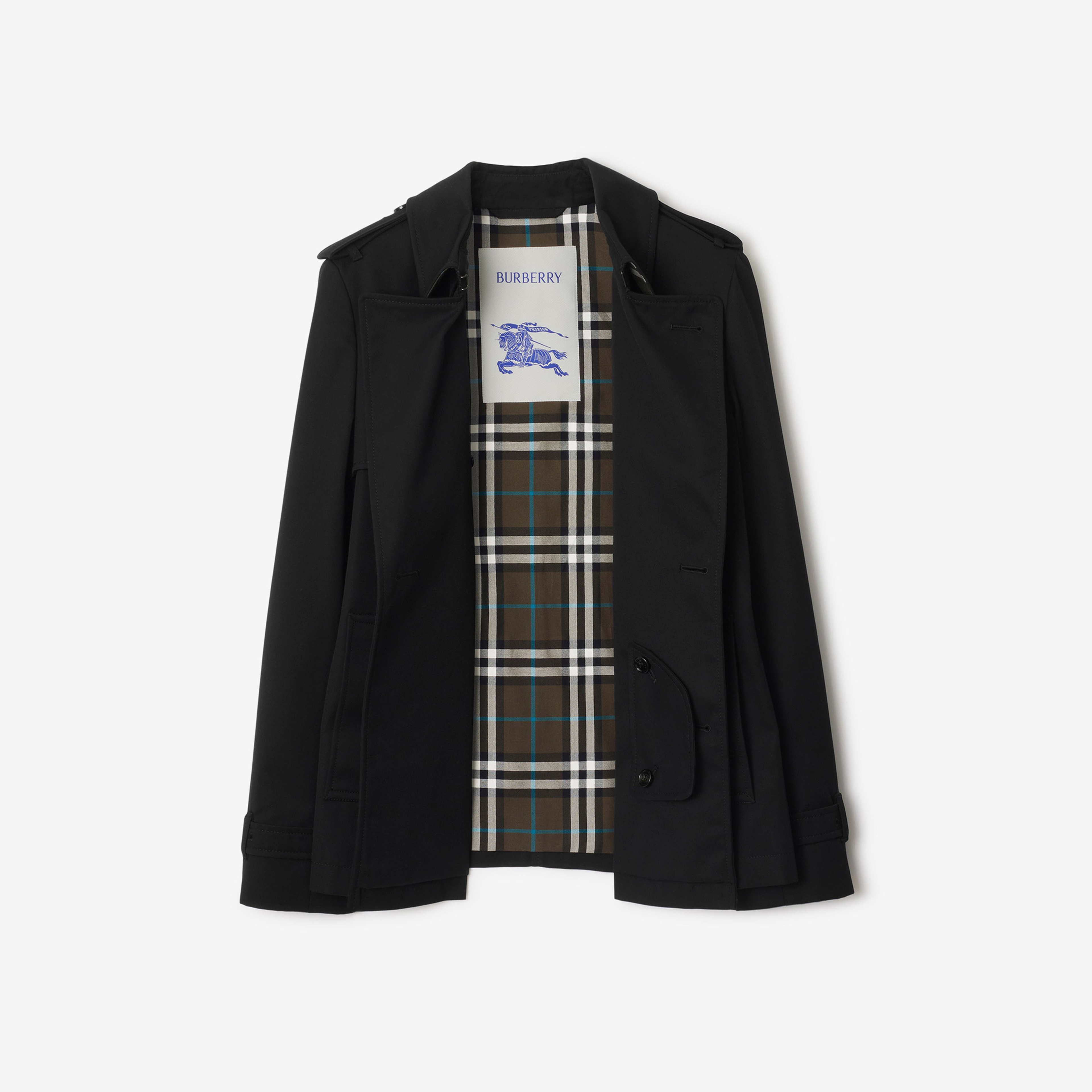 Burberry Cas Cotton Blend Kadın Siyah Trençkot