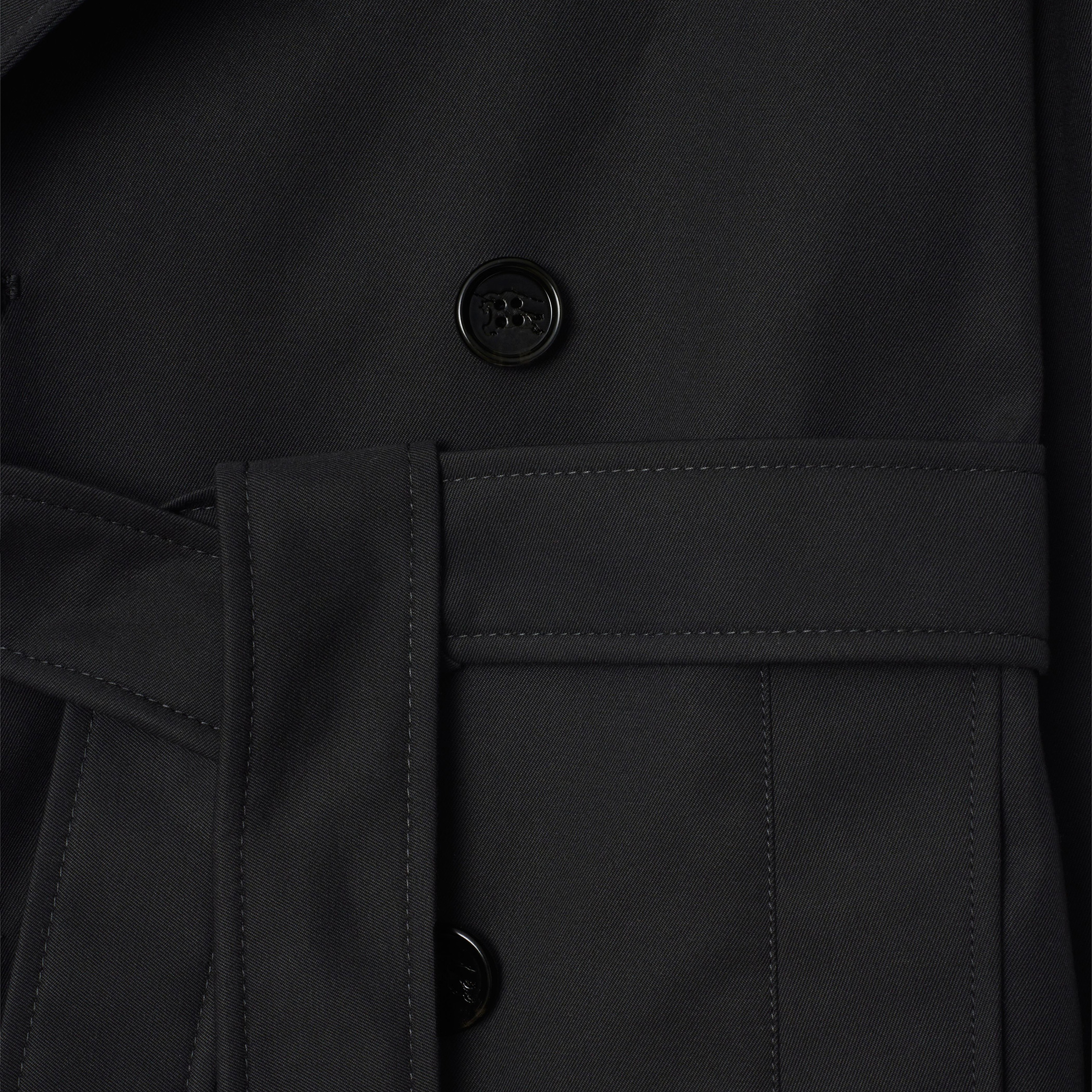 Burberry Cas Cotton Blend Kadın Siyah Trençkot