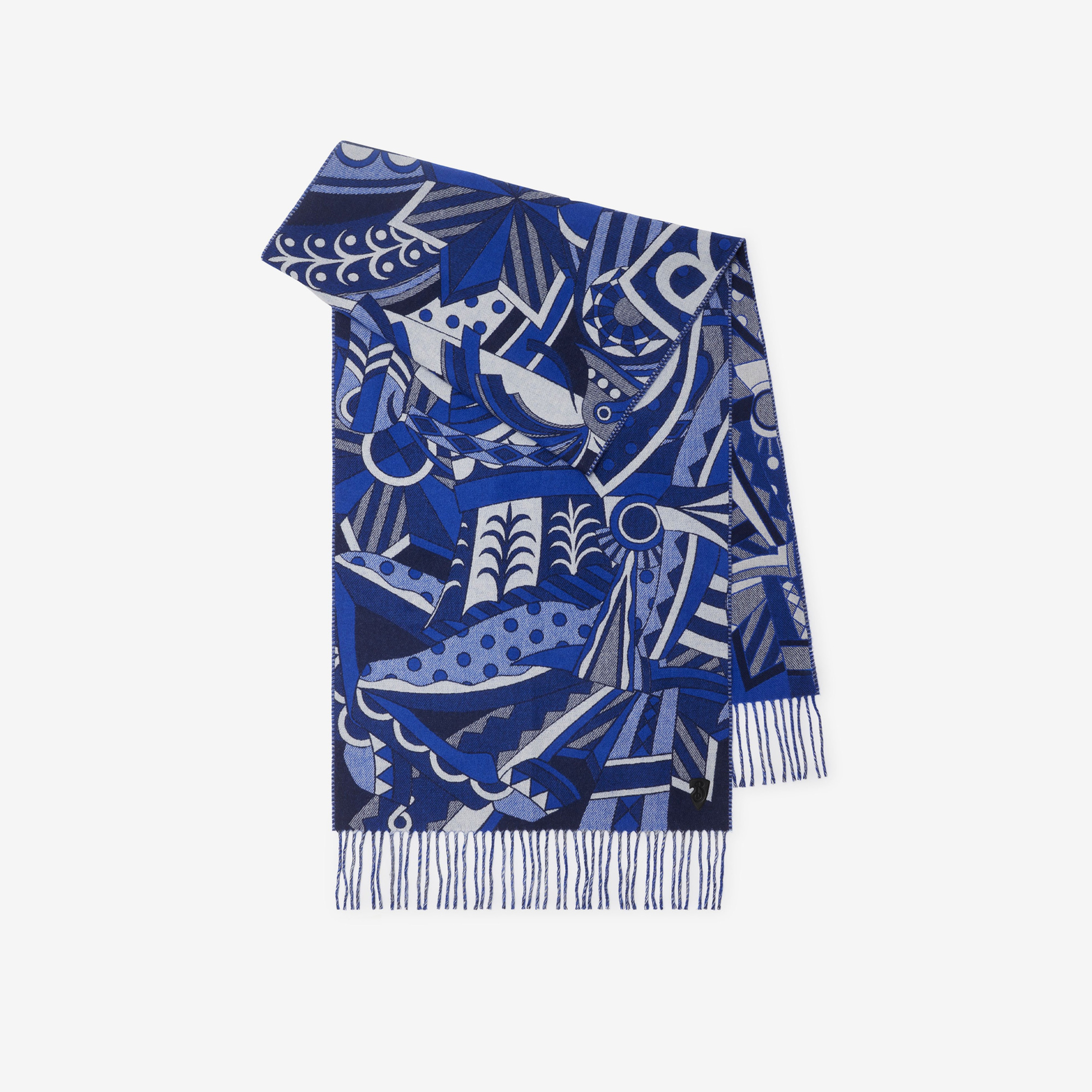 Burberry Carousel Cashmere Kadın Lacivert Atkı