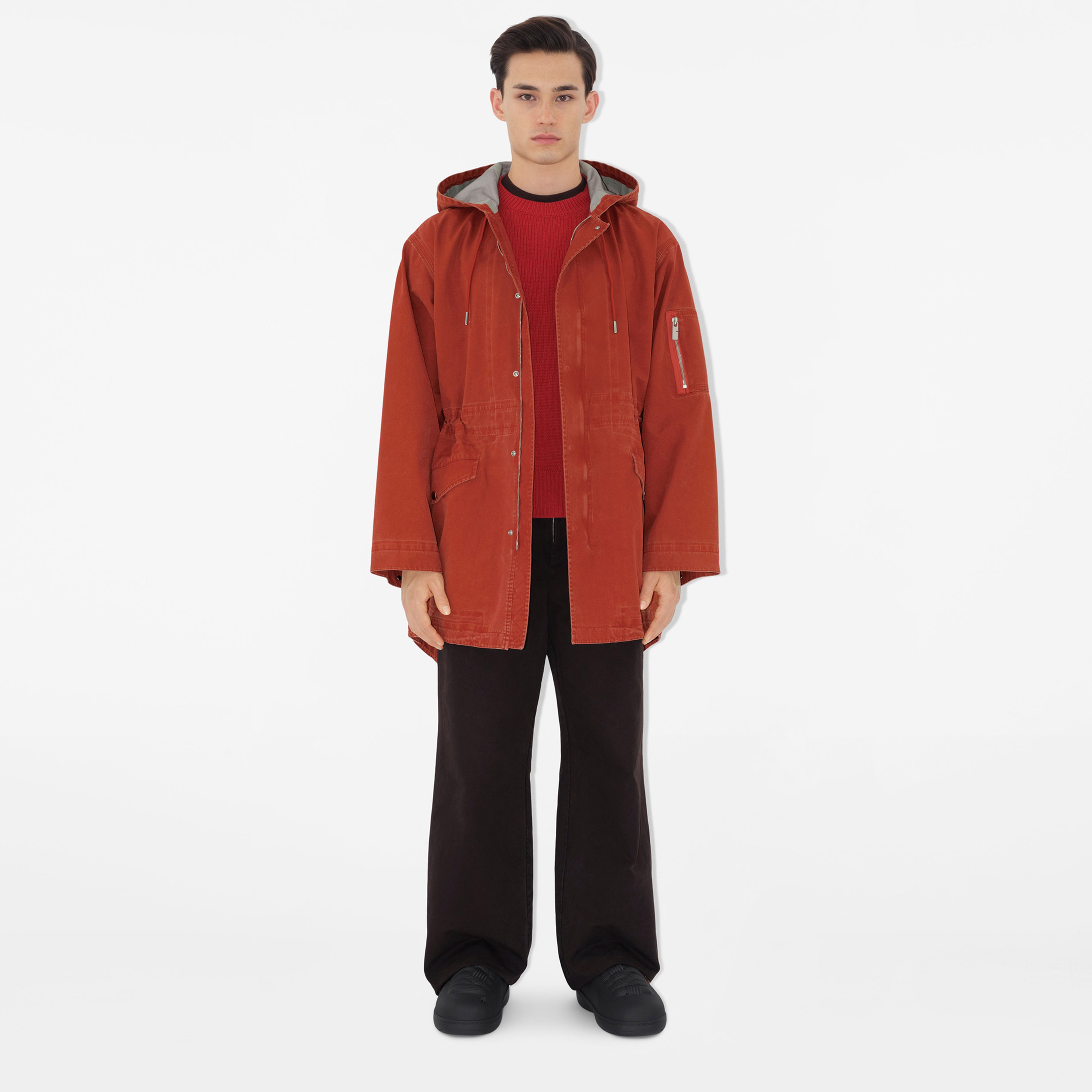 Burberry Lny25 Tec Bonded Cotton Erkek Kırmızı Mont