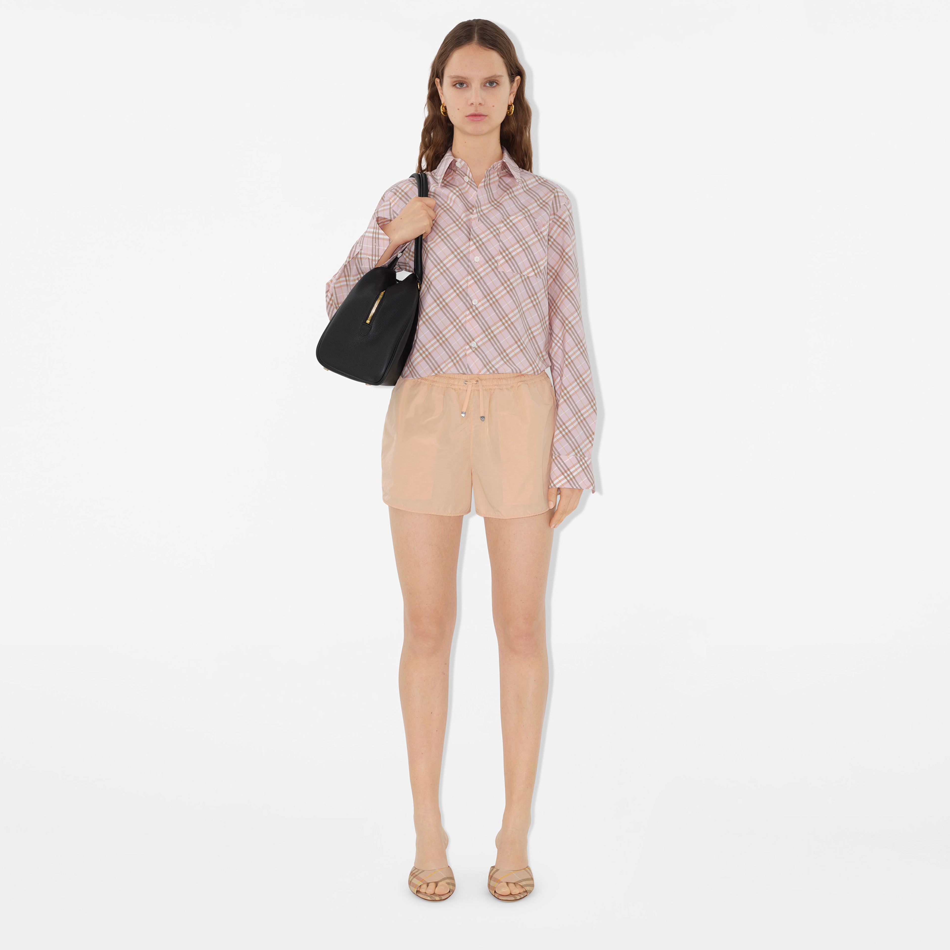 Burberry Cie Nylon Cotton Kadın Krem Şort