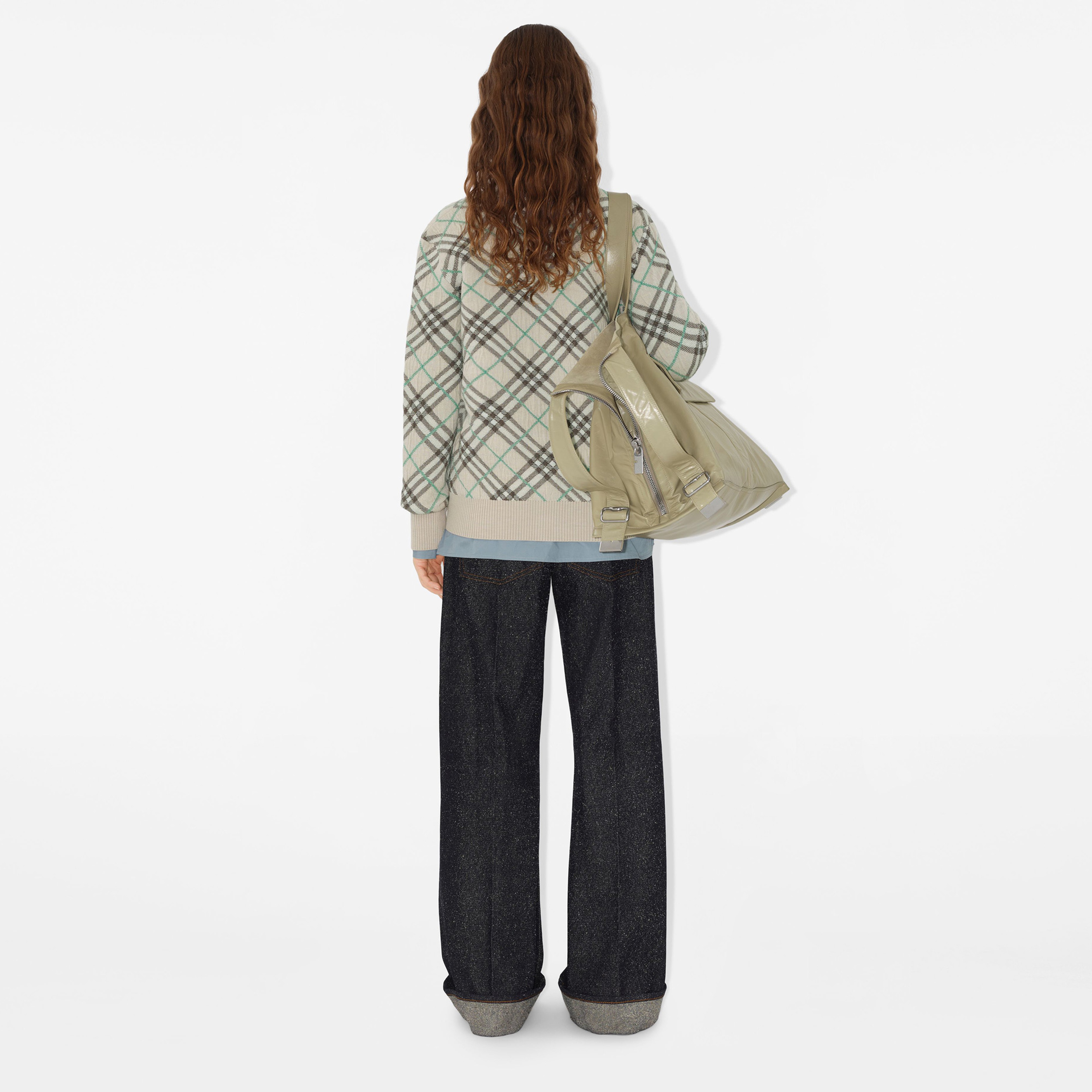 Burberry Smt Wool Mohair Blend Cardigan Kadın Bej Hırka