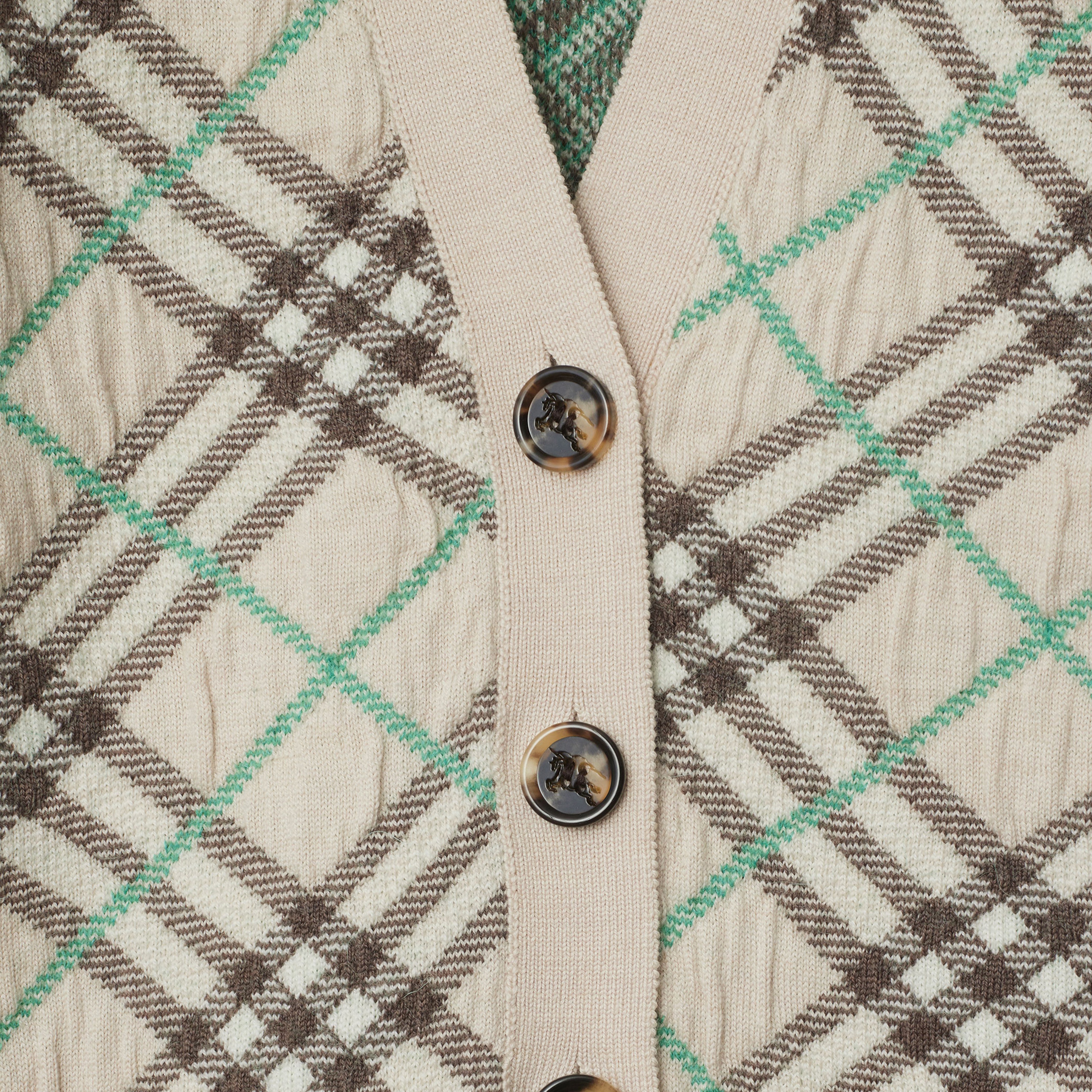 Burberry Smt Wool Mohair Blend Cardigan Kadın Bej Hırka