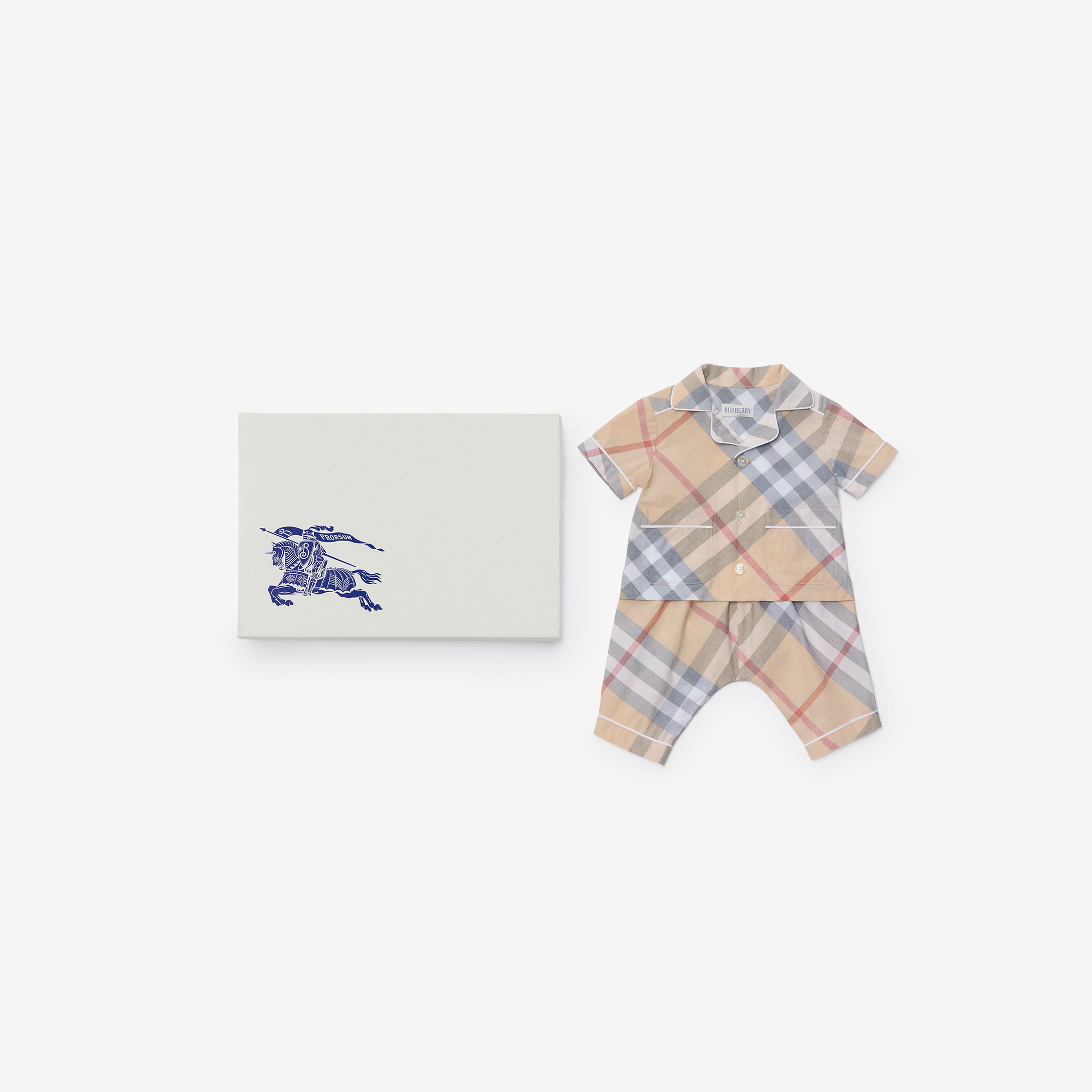 Burberry Carey Set Cotton Two-Piece Çocuk Bej Hediye Seti