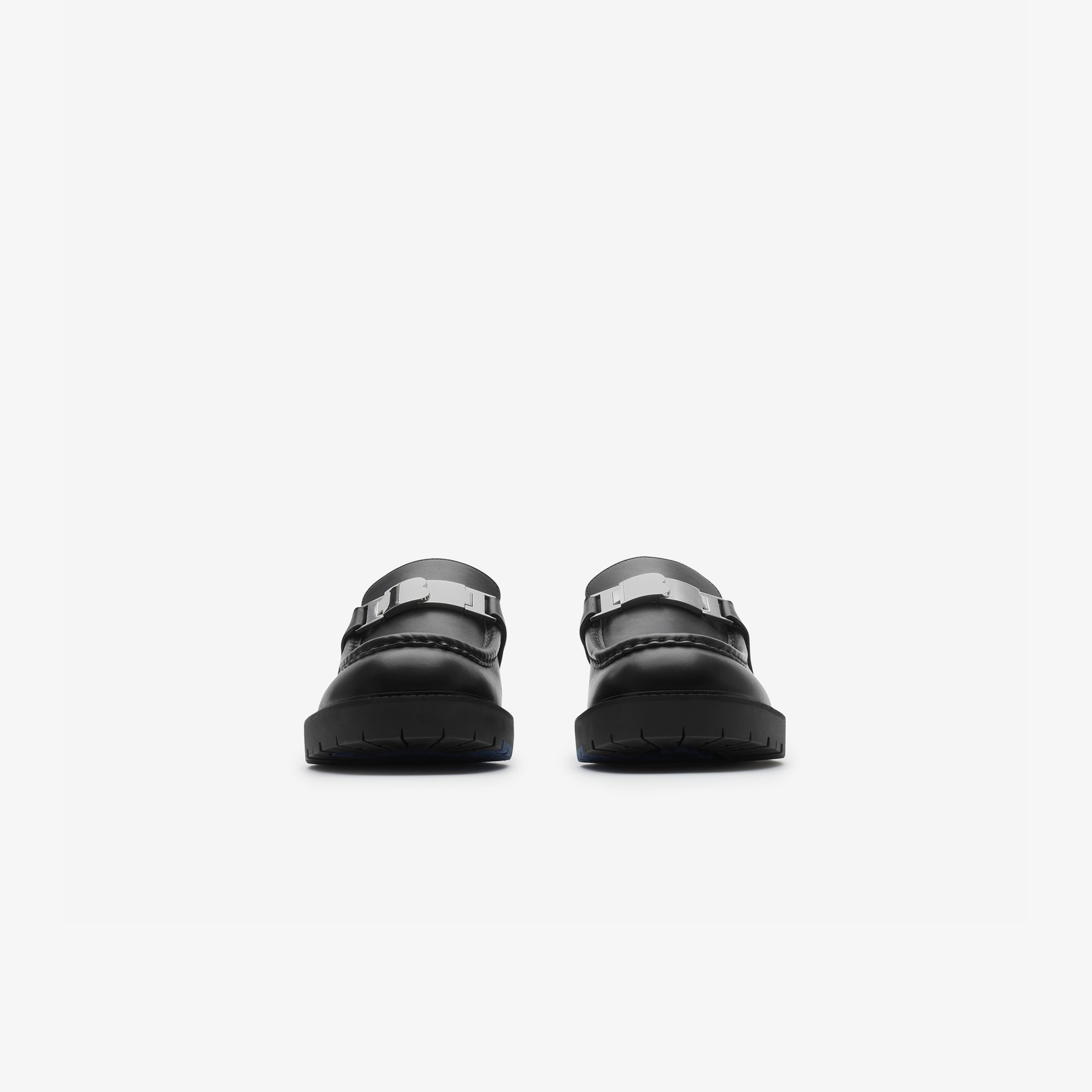 Burberry Leather Raft Loafers Erkek Siyah Günlük Ayakkabı