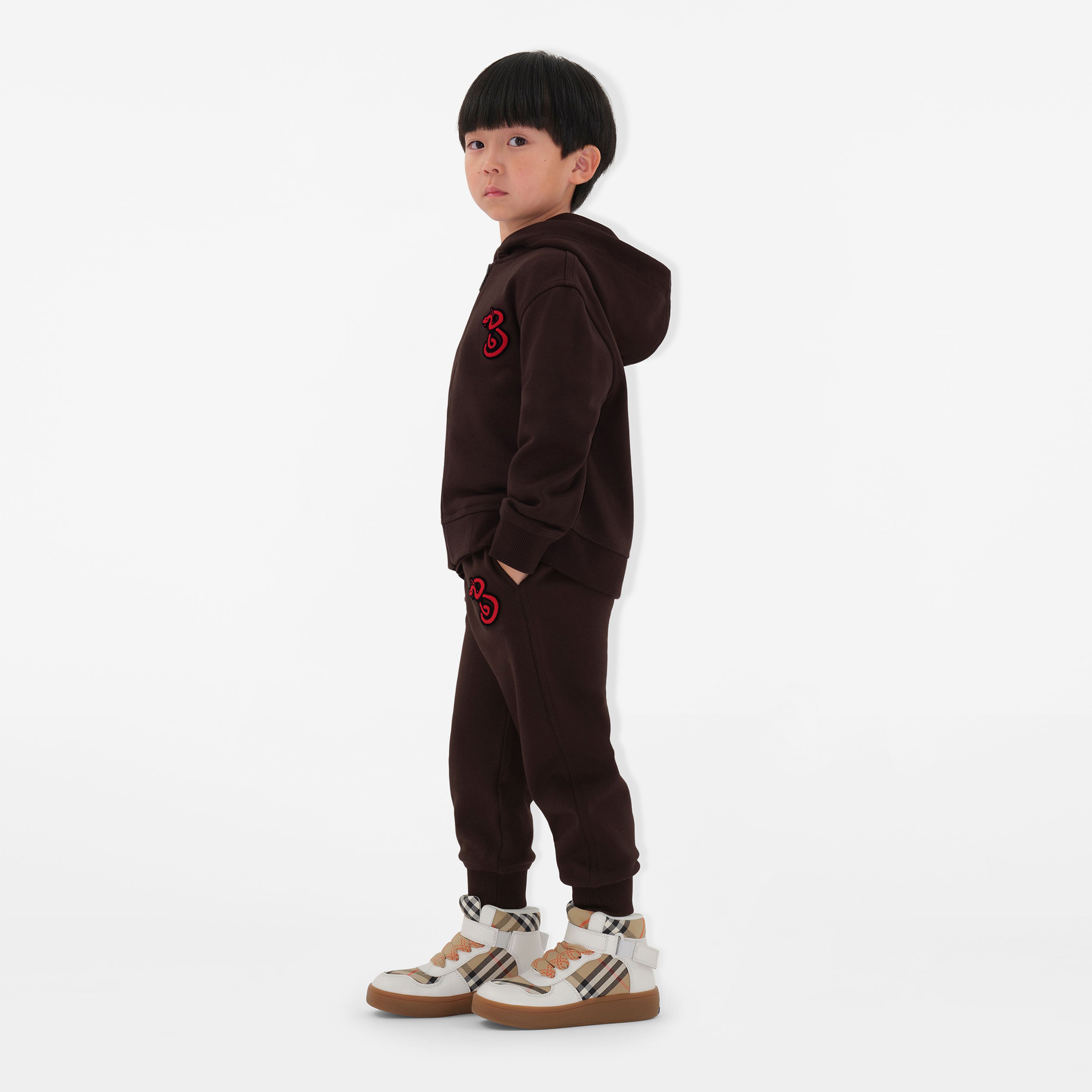 Burberry Jackson Snake Cotton Jogging Çocuk Siyah Eşofman Altı