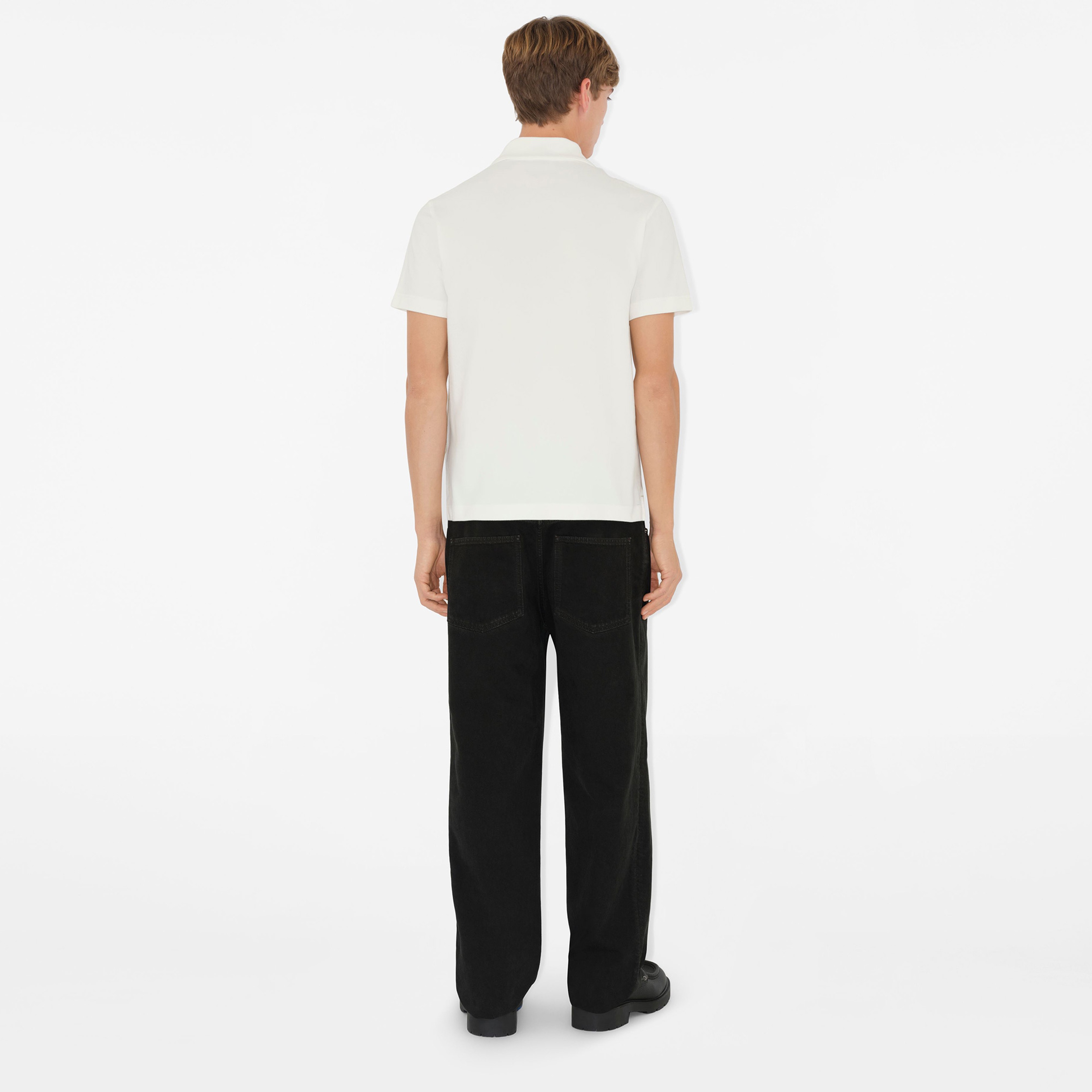 Burberry For Cotton Erkek Beyaz Polo