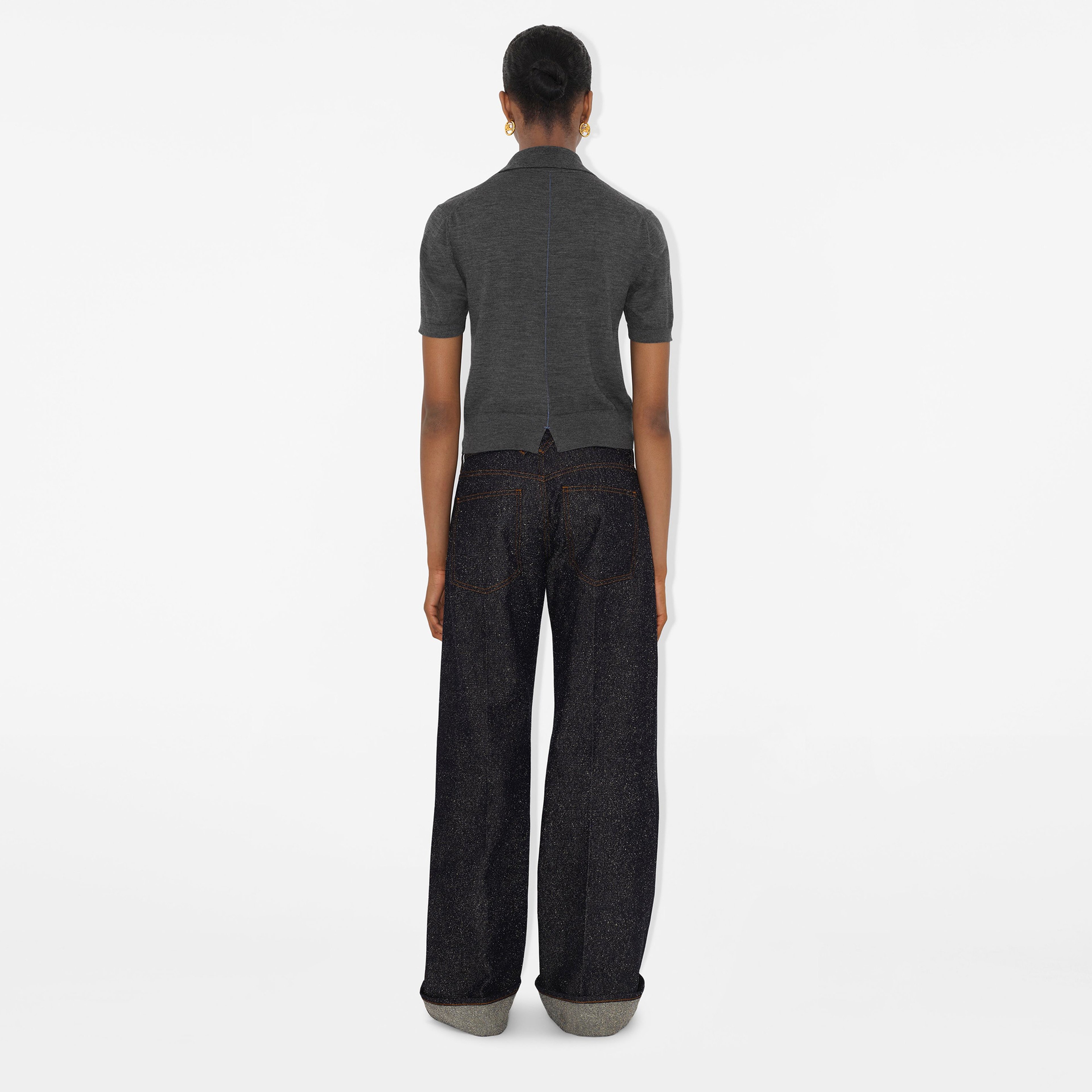 Burberry Pai Wool Kadın Gri Polo