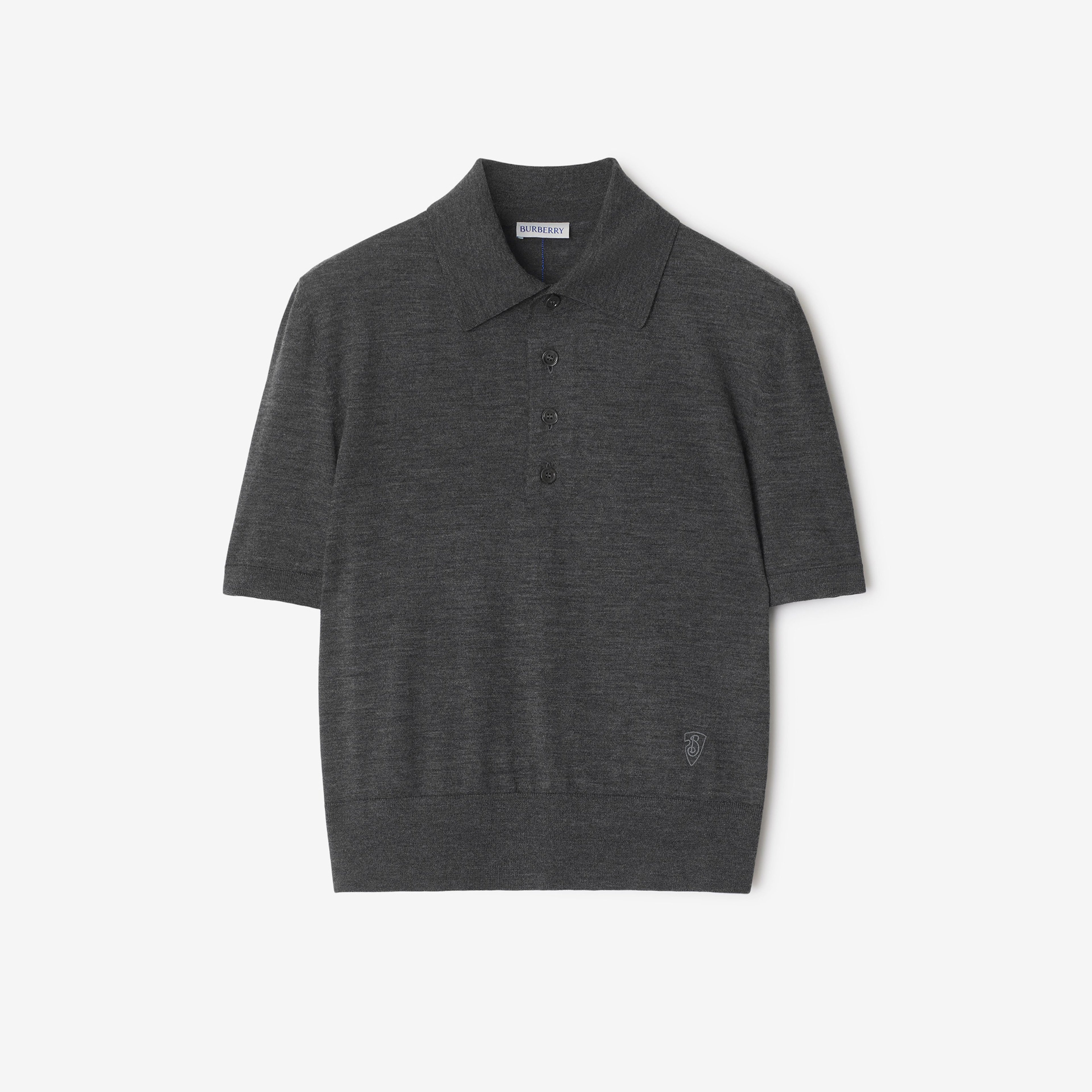 Burberry Pai Wool Kadın Gri Polo