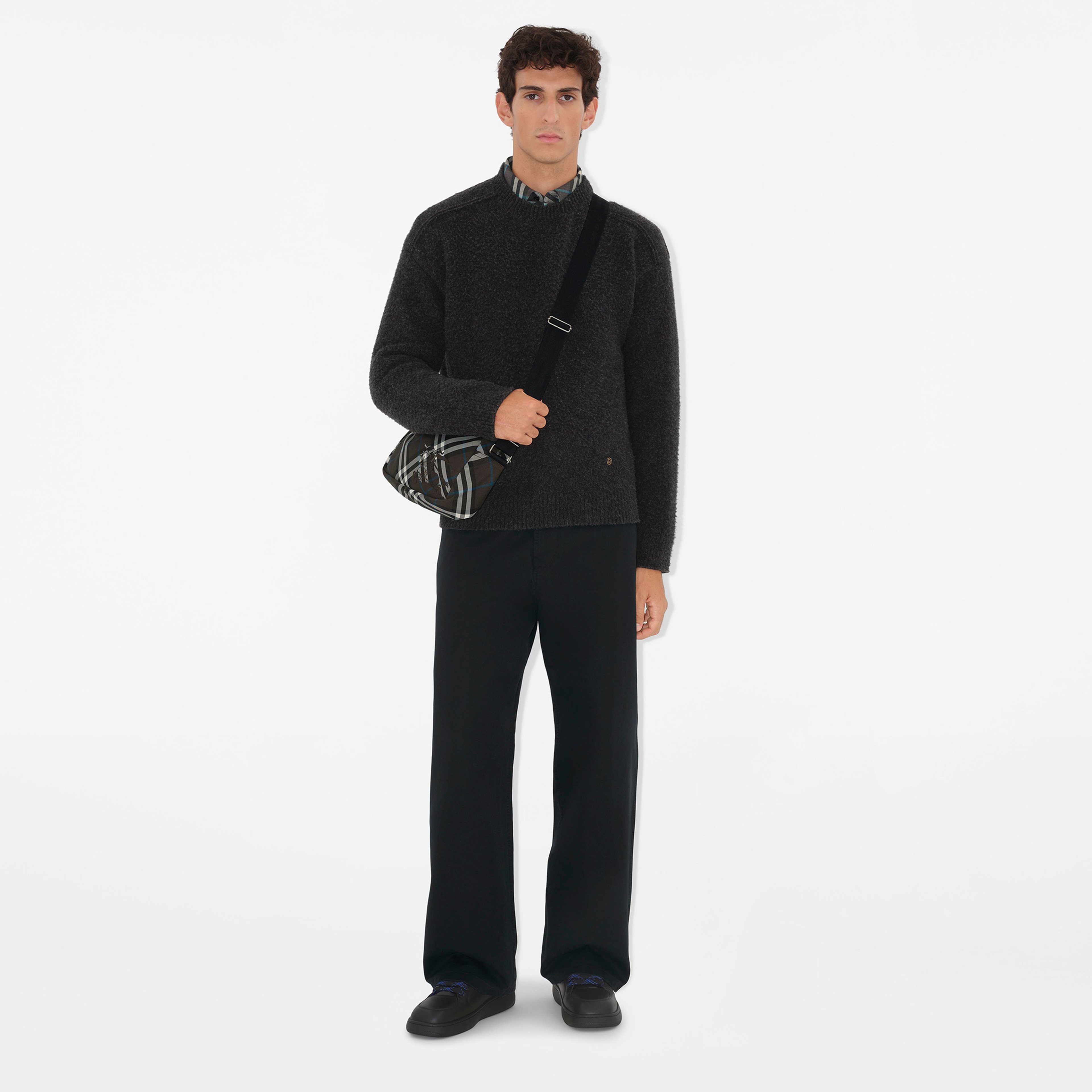 Burberry Classics Crossbody Erkek Haki Omuz Çantası