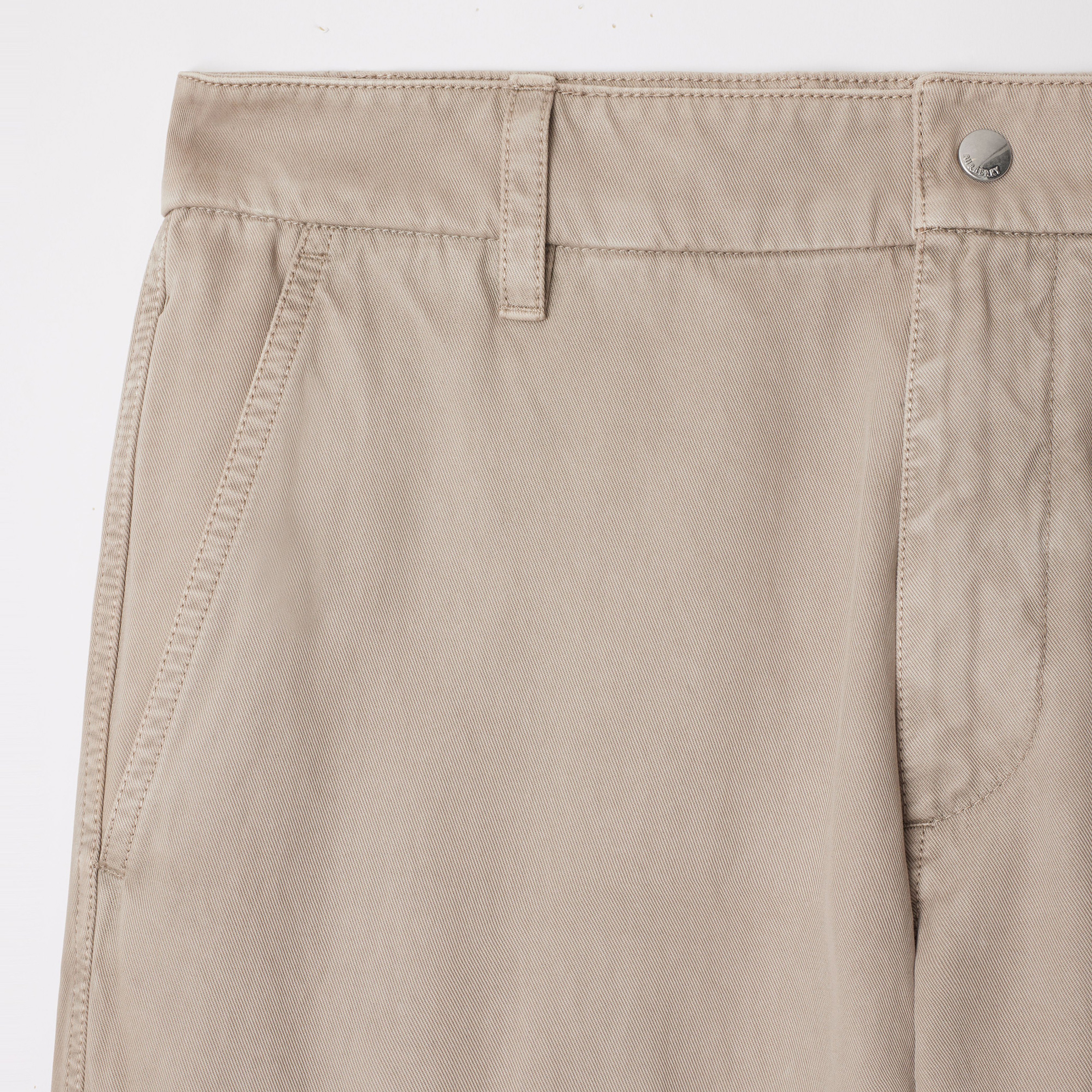 Burberry Casual Cotton Cargo Erkek Krem Pantolon