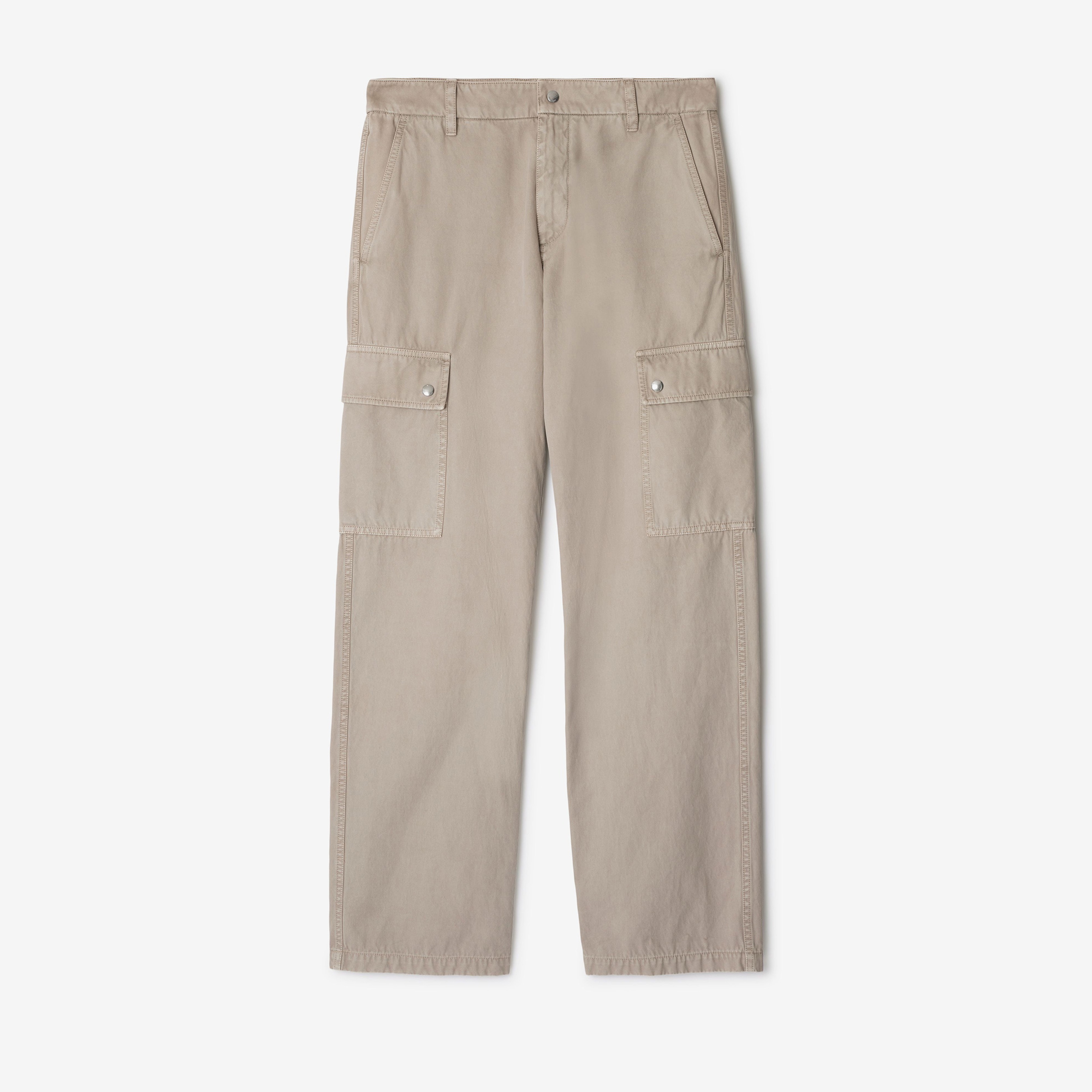Burberry Casual Cotton Cargo Erkek Krem Pantolon