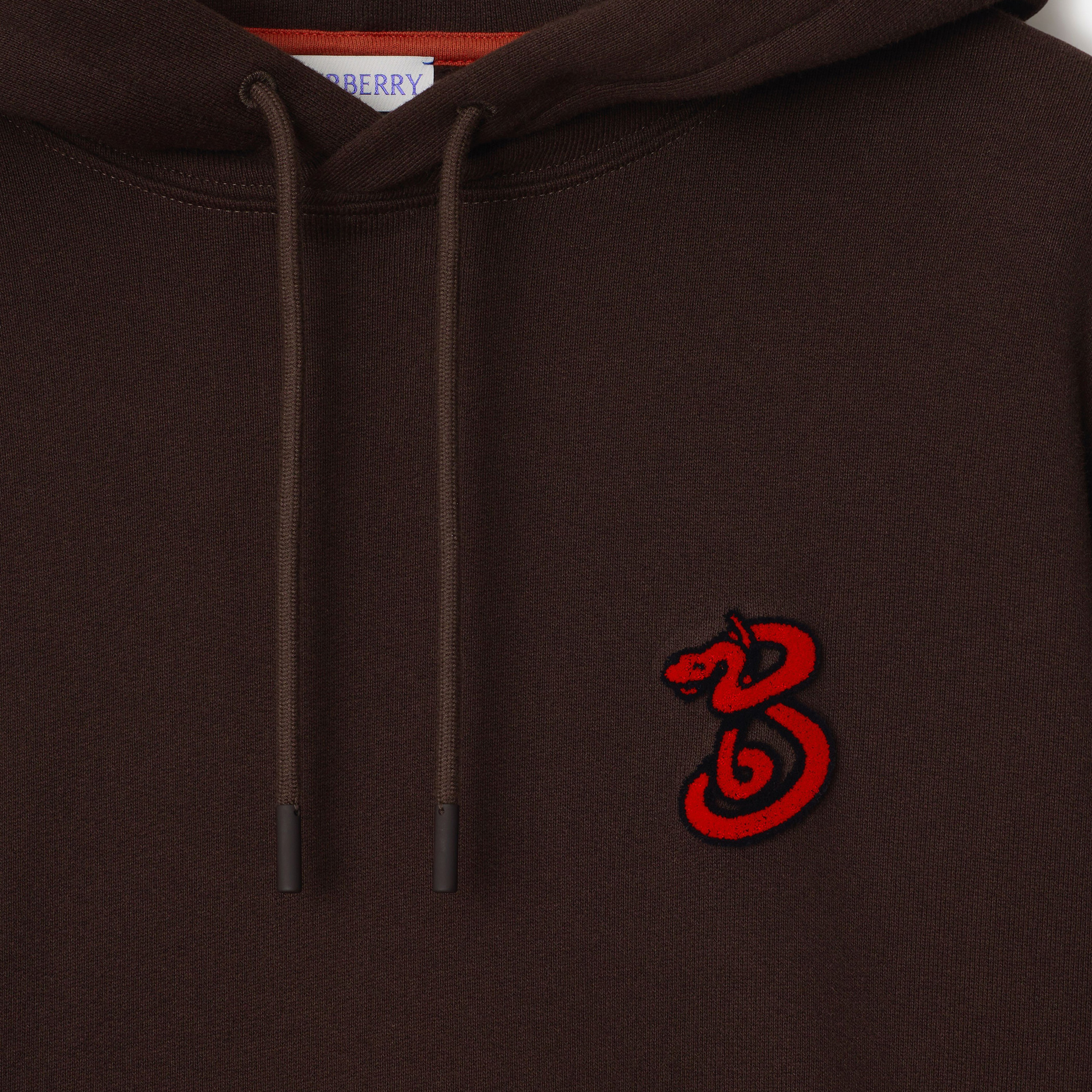 Burberry Lny25 Ots Snake Cotton Erkek Siyah Hoodie