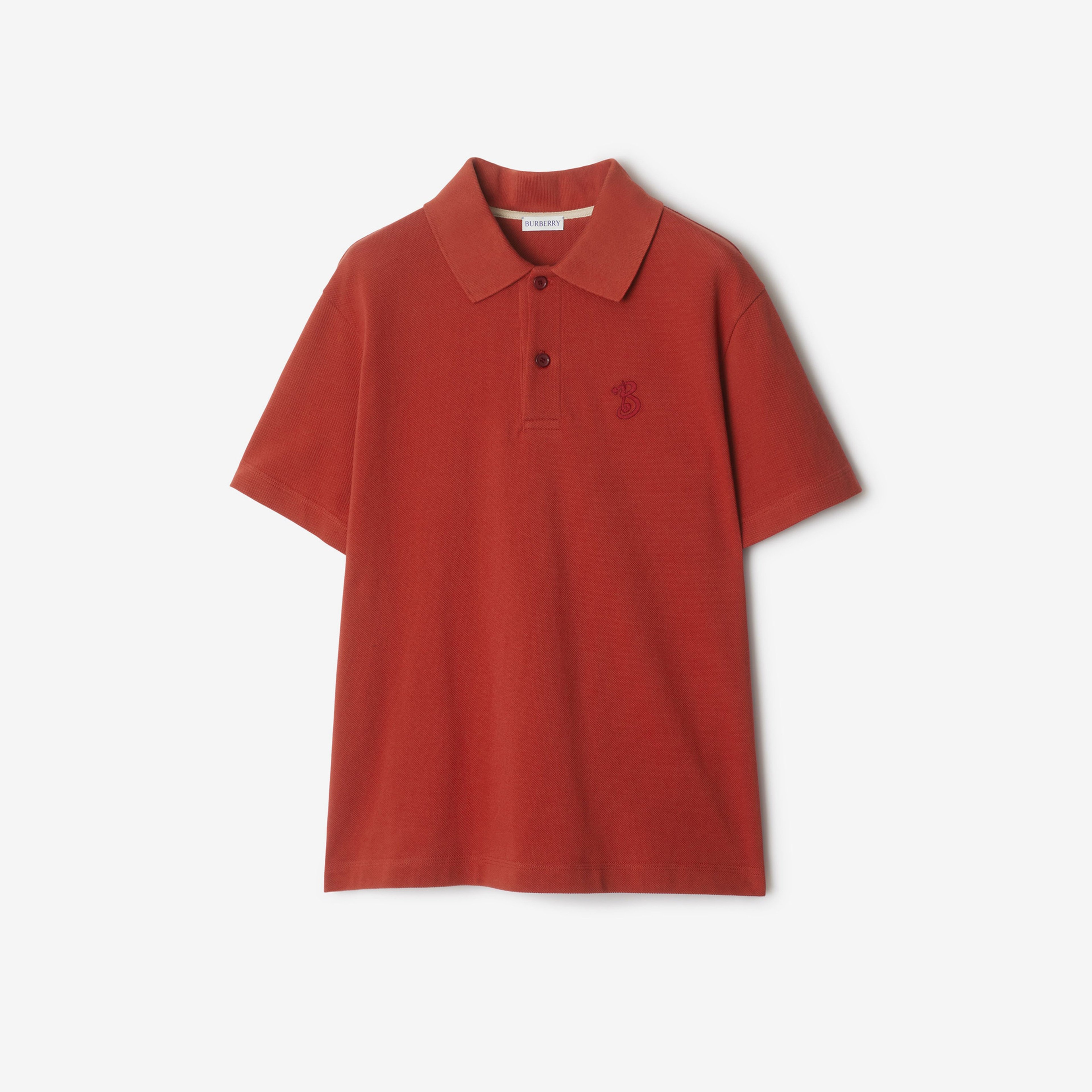 Burberry Lny25 Ots Snake Cotton Erkek Kırmızı Polo