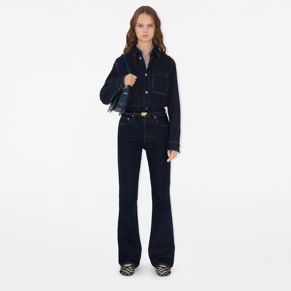 Burberry Pro Regular Fit Denim Kadın Mavi Gömlek