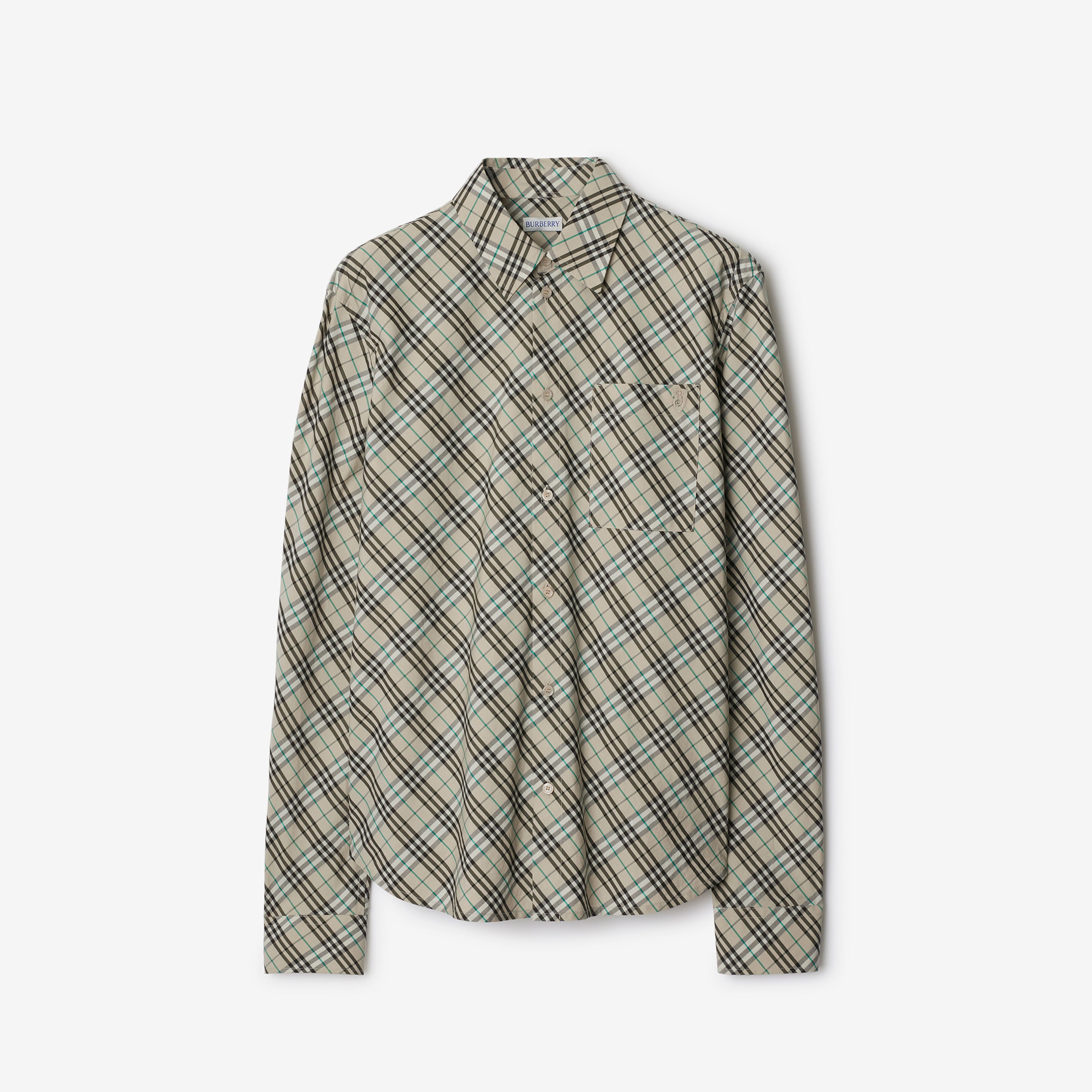Burberry Sip Relaxed Fit Cotton Erkek Bej Gömlek