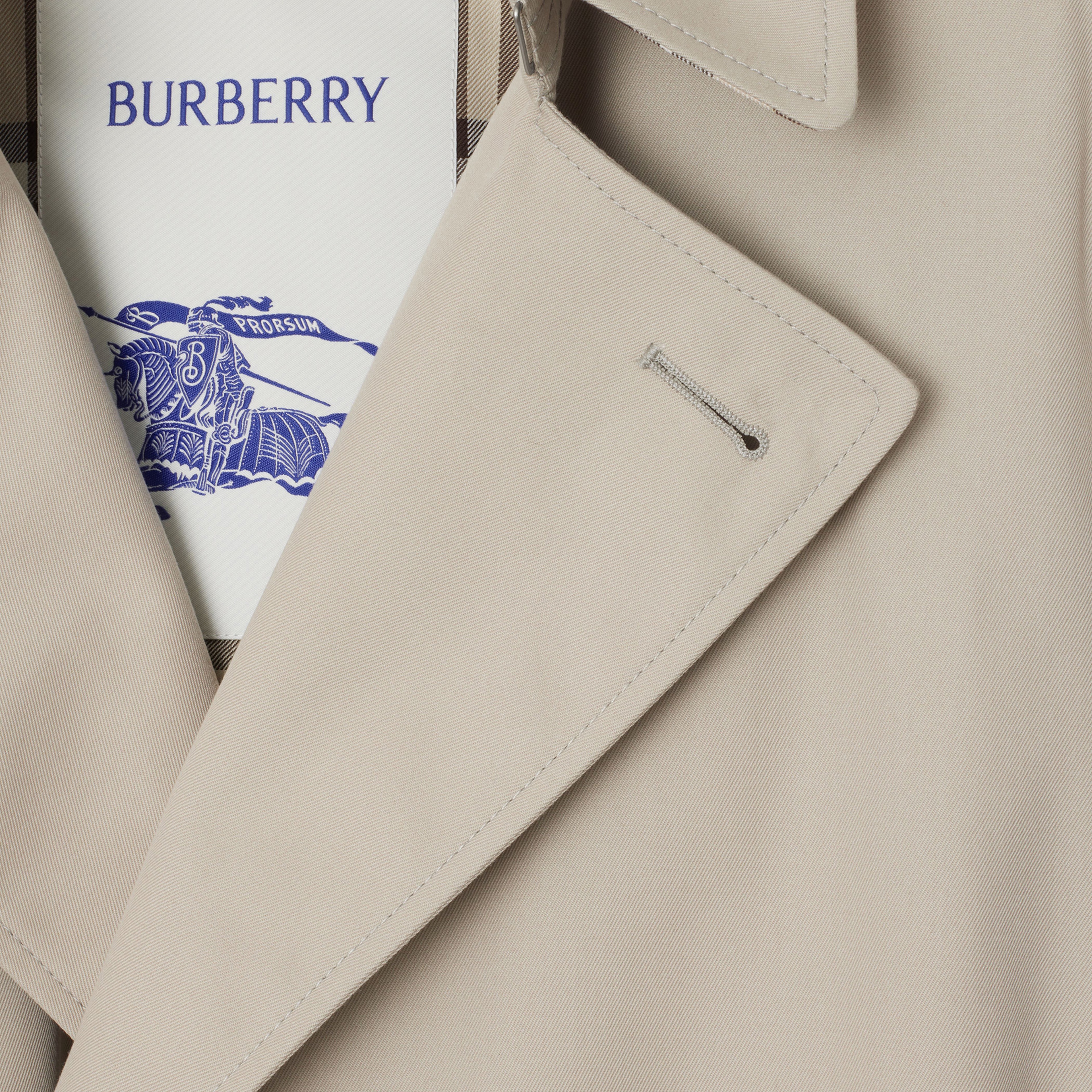 Burberry Cas Mid-Length Cotton Blend Kadın Krem Trençkot