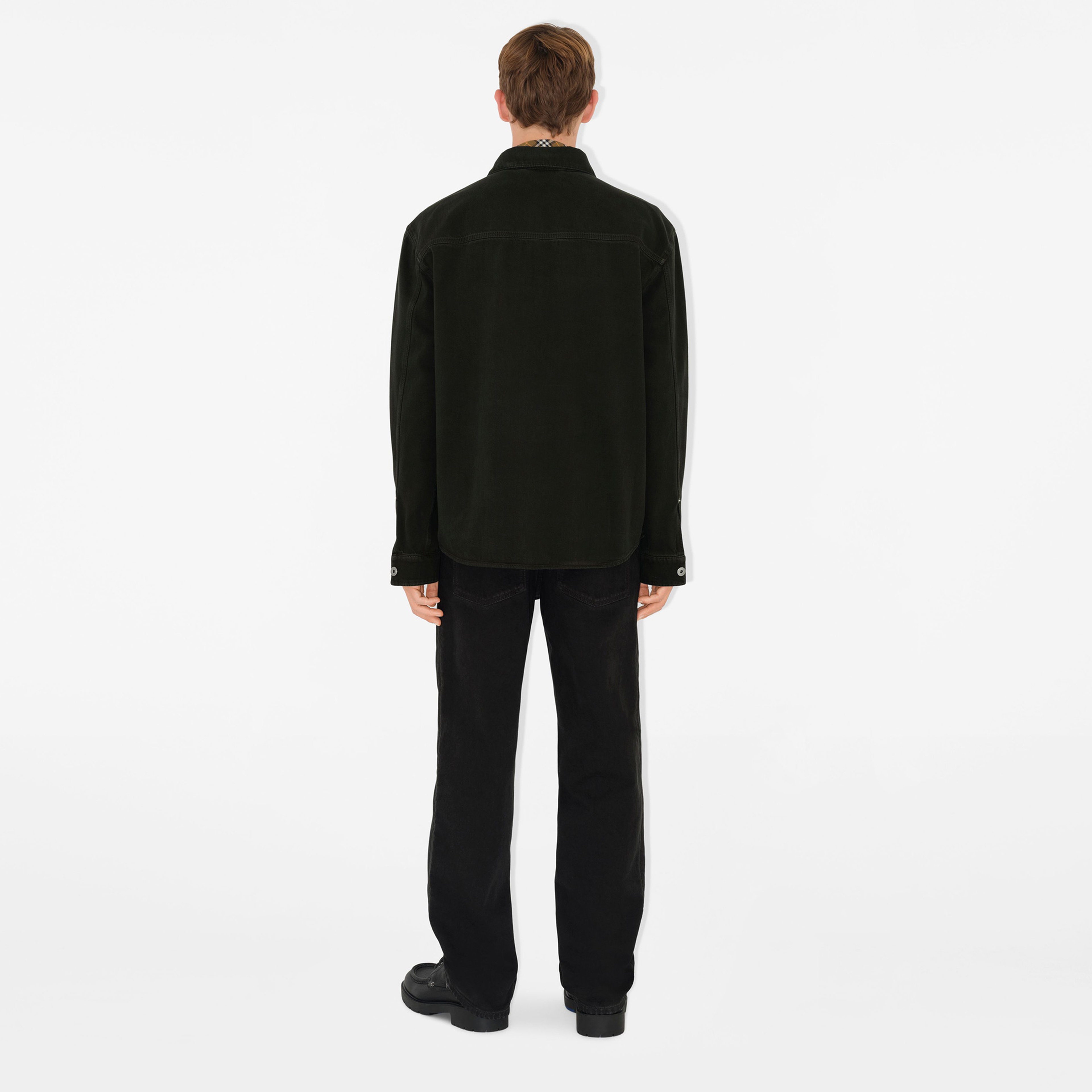 Burberry Pro Relaxed Fit Denim Erkek Siyah Gömlek