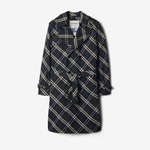 Burberry Cas Long Erkek Lacivert Trençkot