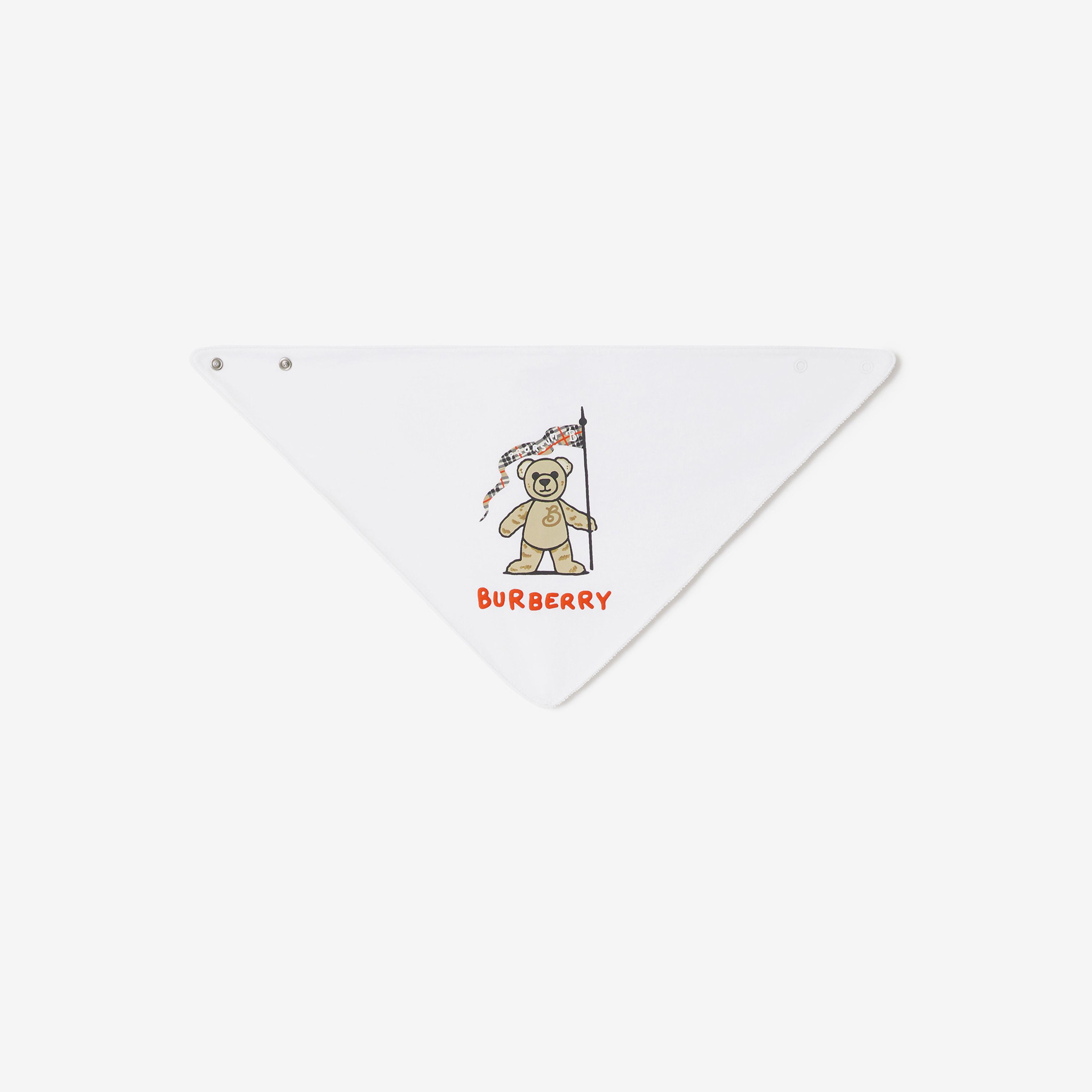 Burberry Casey Thomas Bear Cotton Two-Piece Çocuk Beyaz Hediye Seti