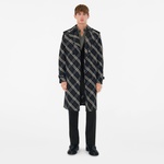 Burberry Cas Long Erkek Lacivert Trençkot