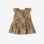 Burberry Talley Cotton Çocuk Bej Elbise
