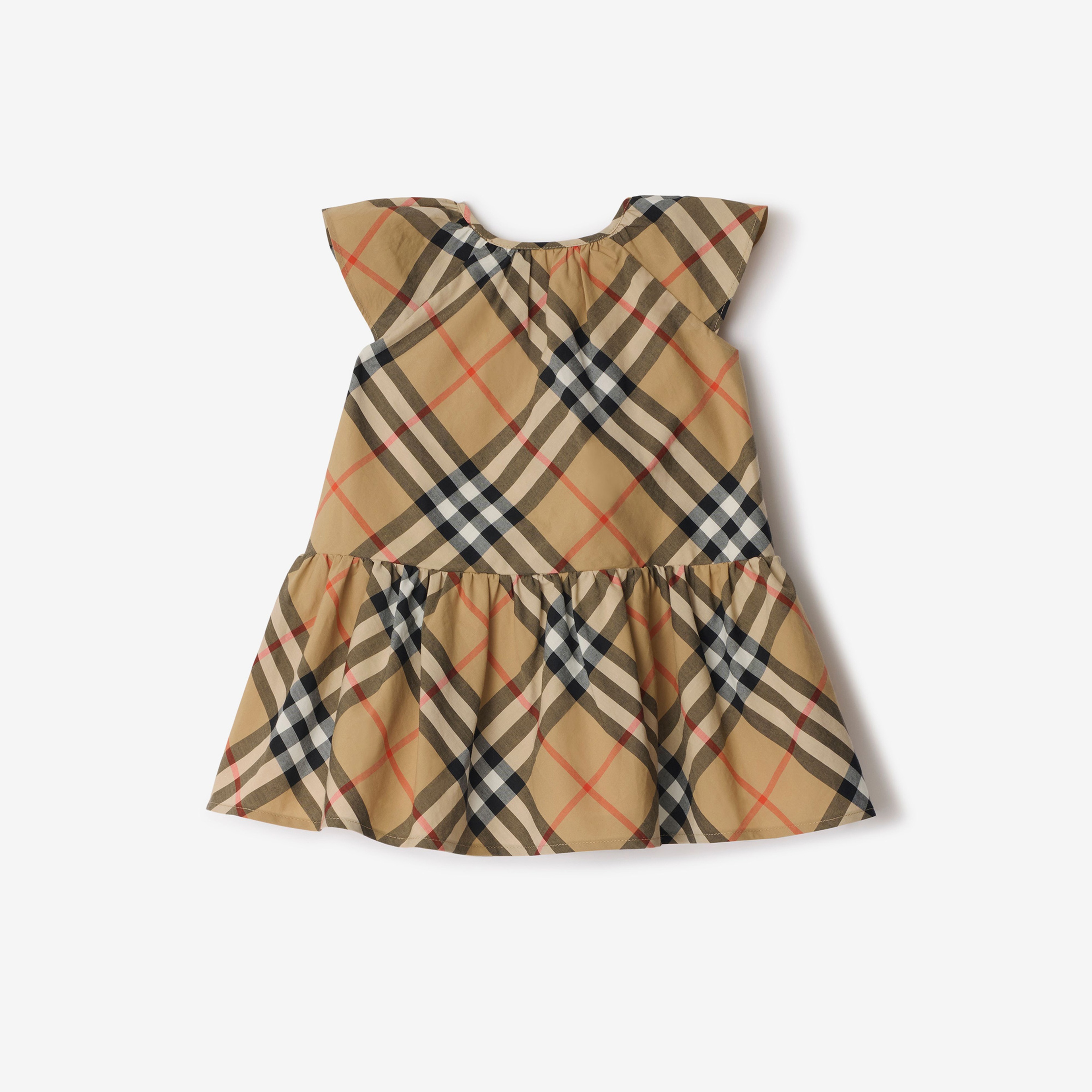 Burberry Talley Cotton Çocuk Bej Elbise