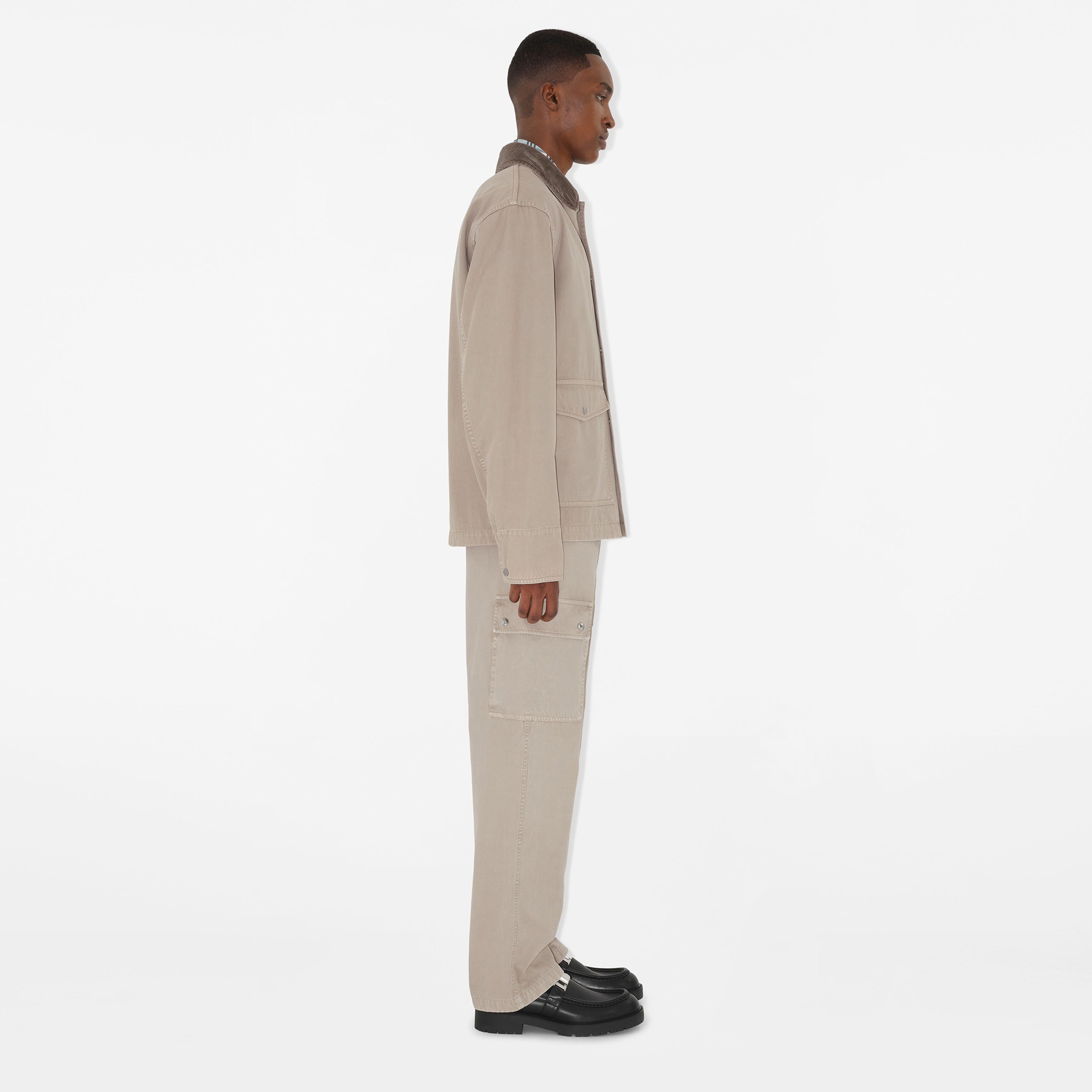 Burberry Casual Cotton Cargo Erkek Krem Pantolon