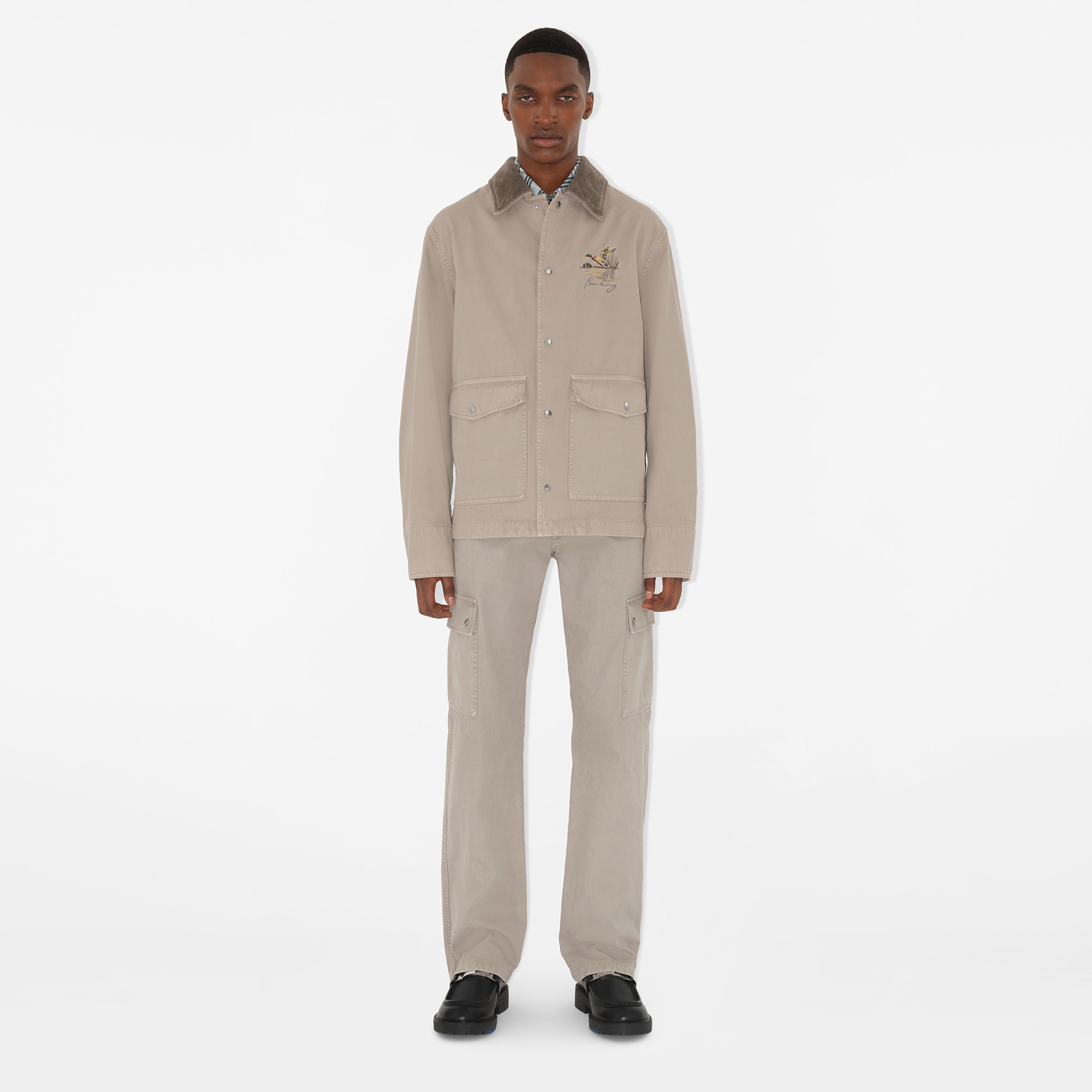 Burberry Casual Cotton Cargo Erkek Krem Pantolon