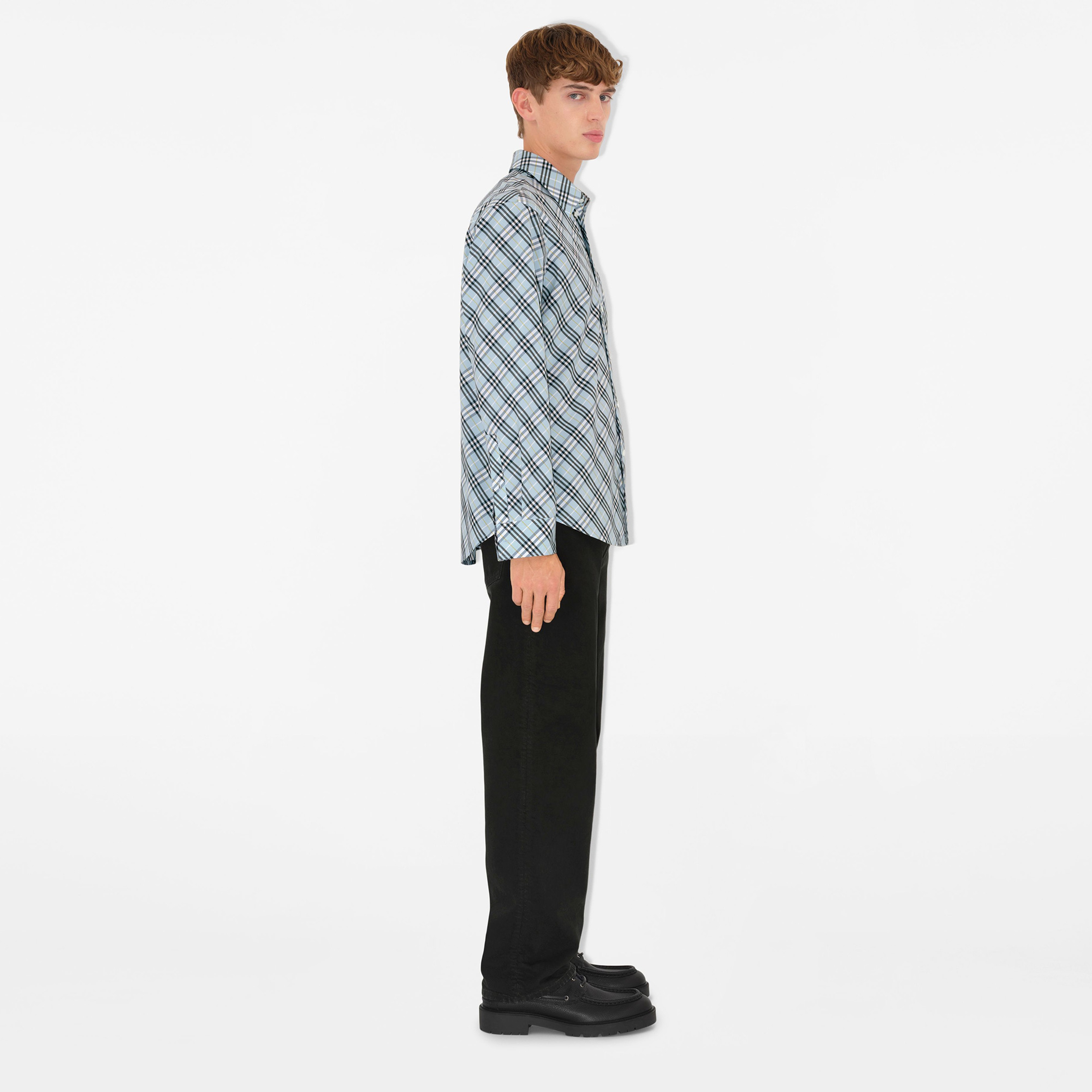 Burberry Sip Relaxed Fit Cotton Erkek Krem Gömlek