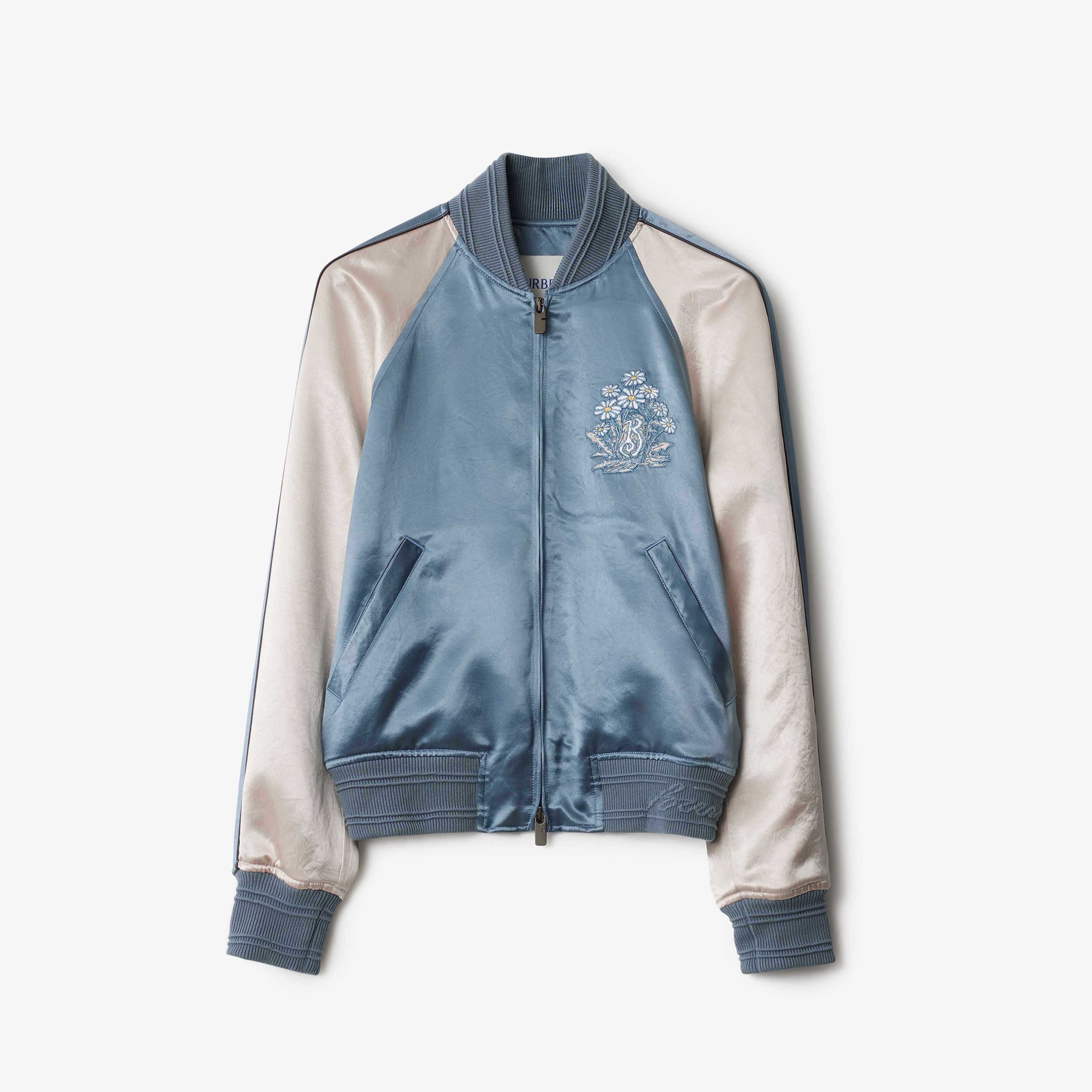 Burberry Cie Satin Bomber Erkek Mavi Mont