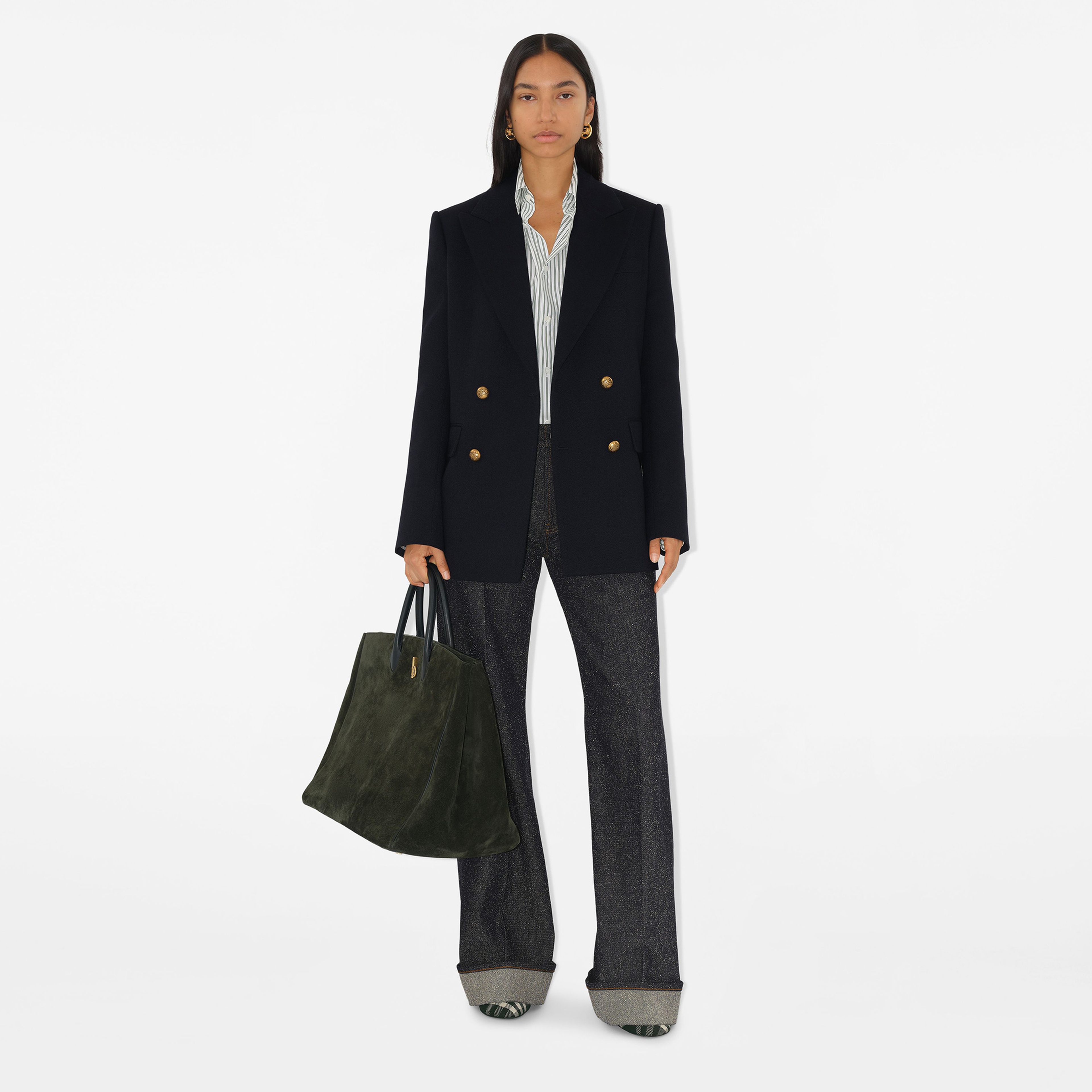 Burberry Wool Tailored Kadın Lacivert Ceket