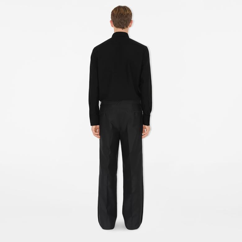 Burberry Slim Fit Cotton Silk Tuxedo Erkek Siyah Gömlek