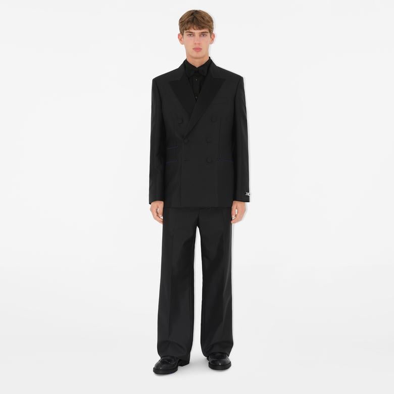 Burberry Slim Fit Cotton Silk Tuxedo Erkek Siyah Gömlek