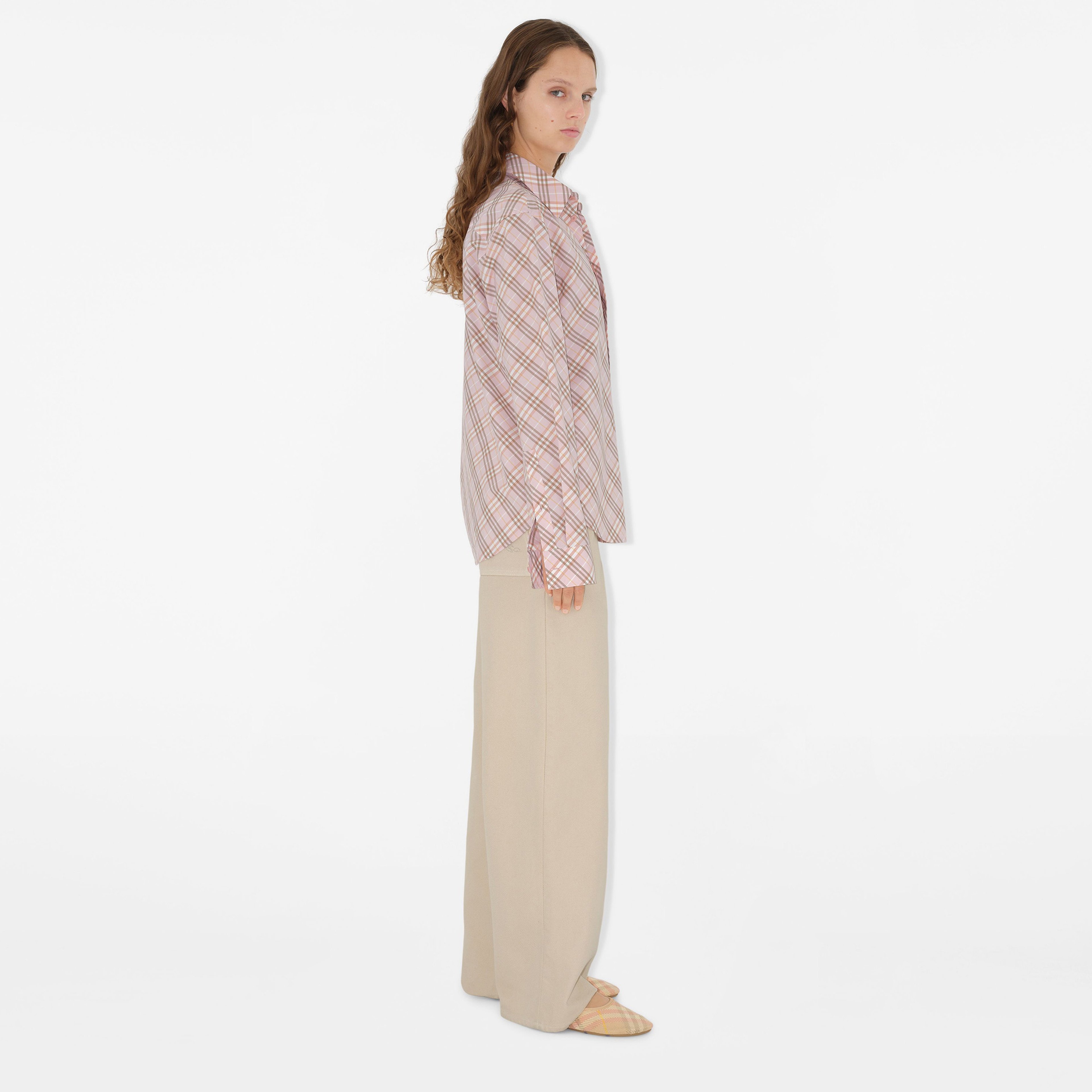 Burberry Sip Cotton Kadın Krem Gömlek