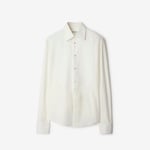 Burberry Slim Fit Cotton Silk Tuxedo Erkek Beyaz Gömlek